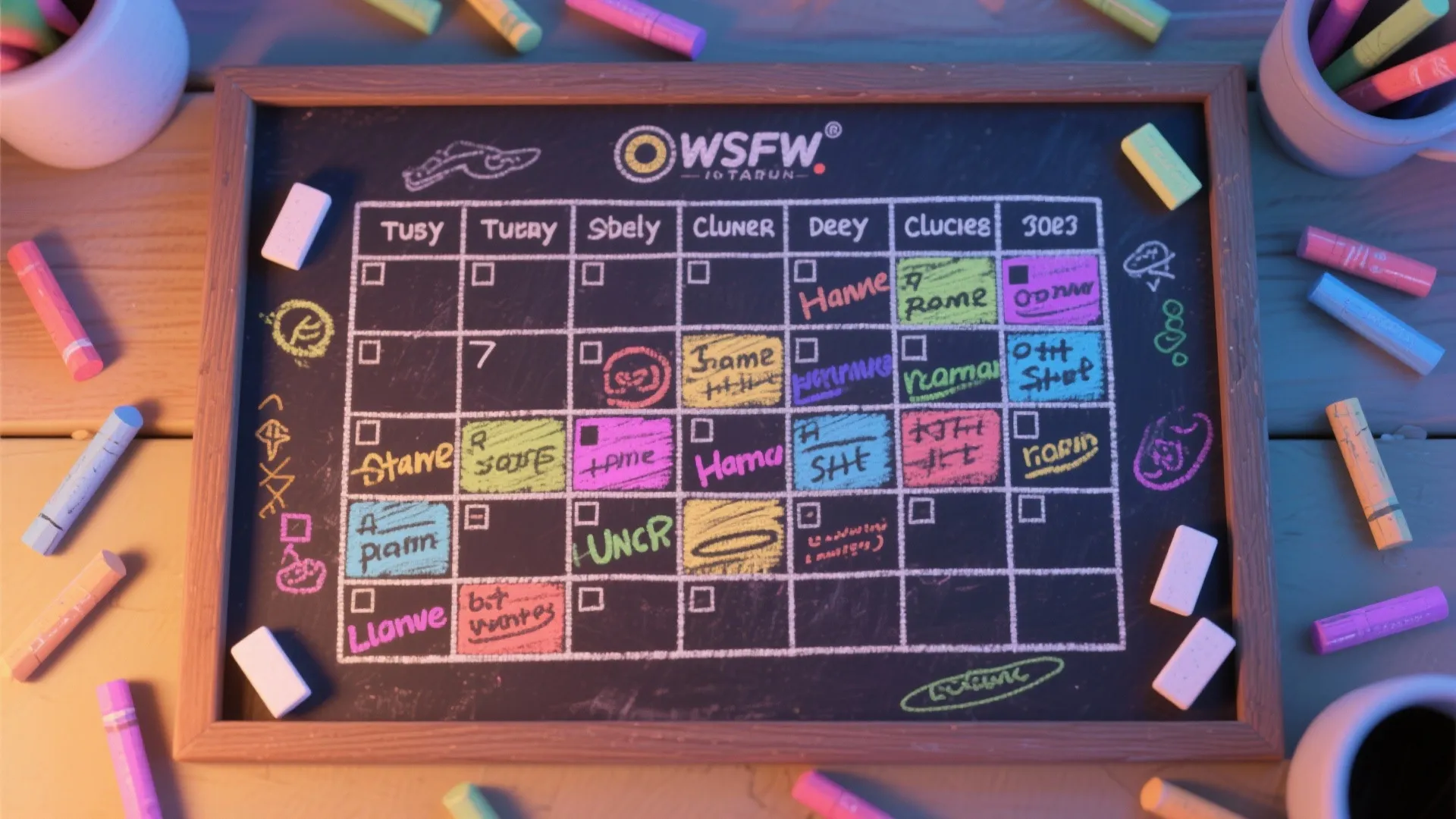 8. Weekly Planner Grid