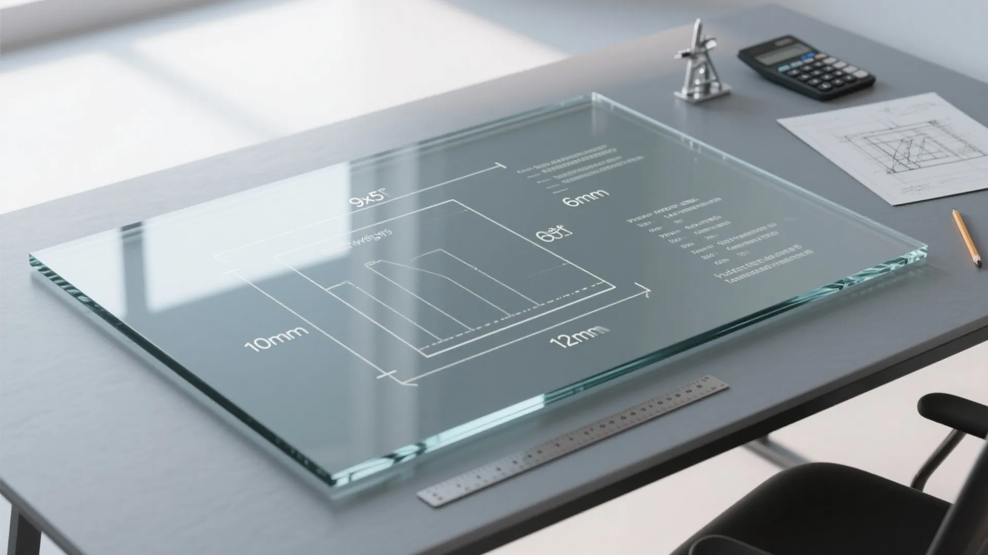 9x5 Glass Dining Table Weight — 3 Thicknesses: How heavy is a 9 x 5 ft glass top and what to consider when designing around it