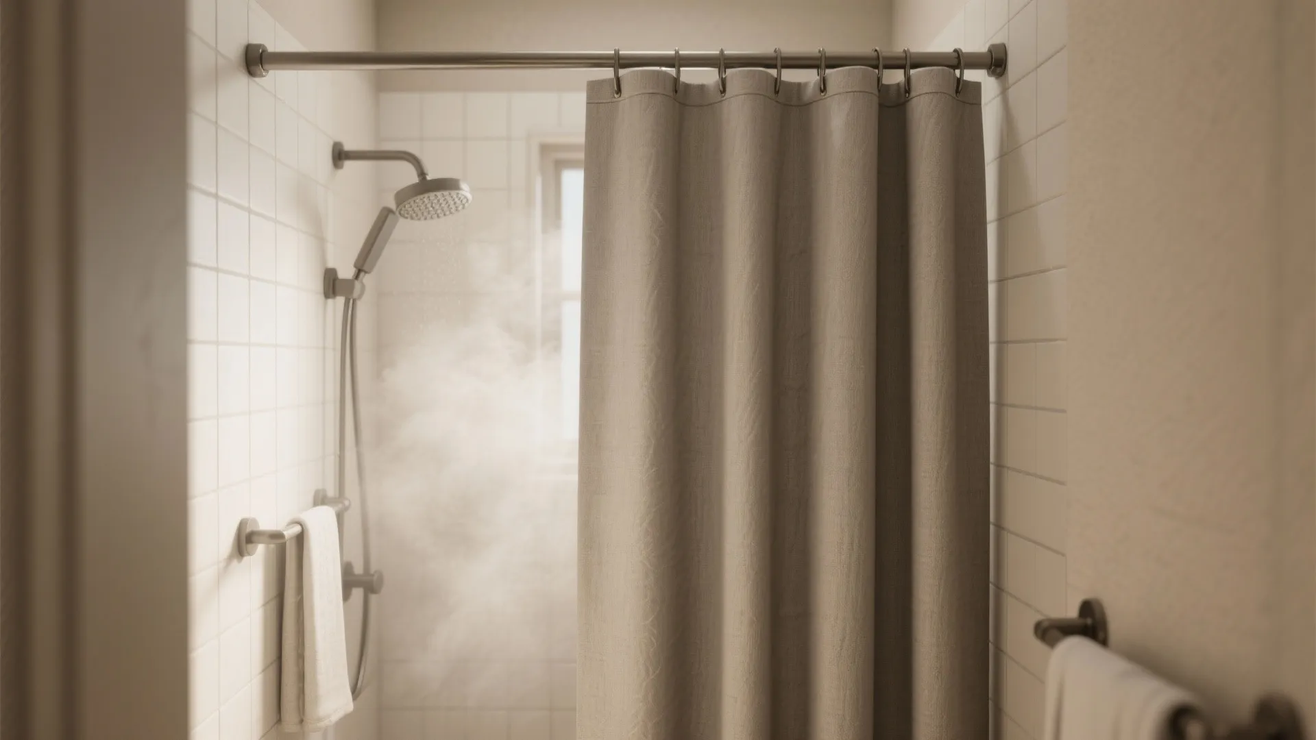 Hotel-Style Weighted Polyester for Shower Zones