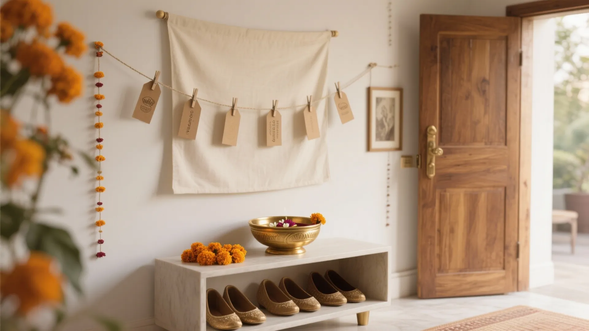 Photo-Worthy Welcome Nook and Keepsake Wall
