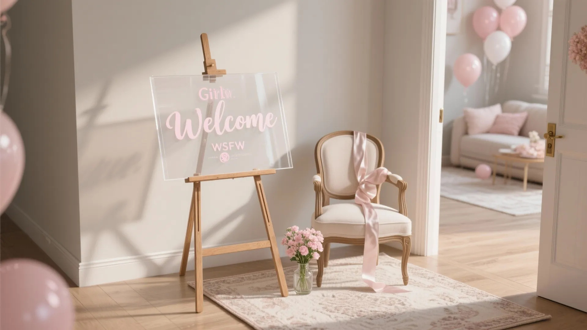 2) Personalized Welcome Sign + Photo Moment