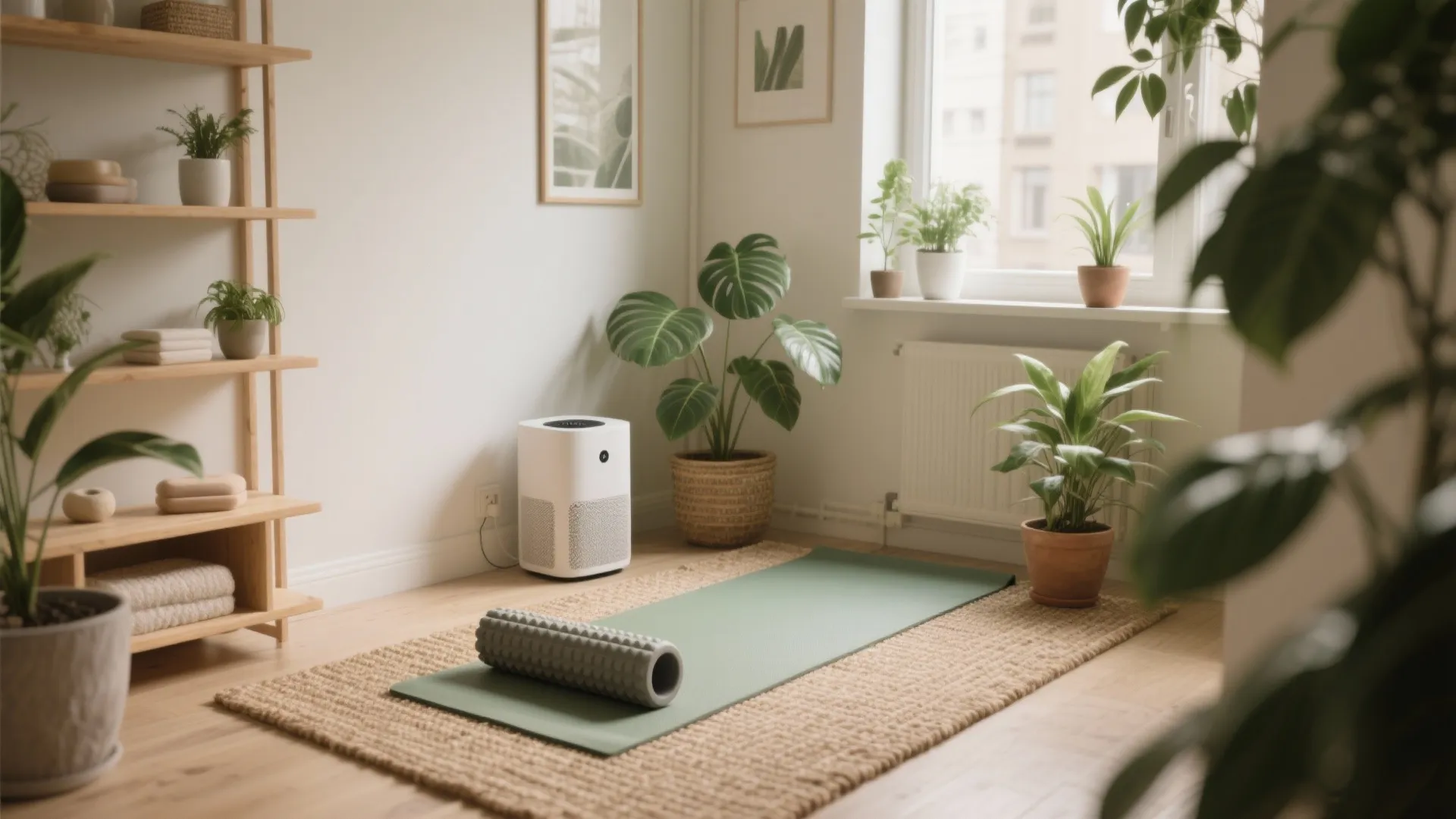 5. Wellness Nook: Stretch, Recovery, and Greenery