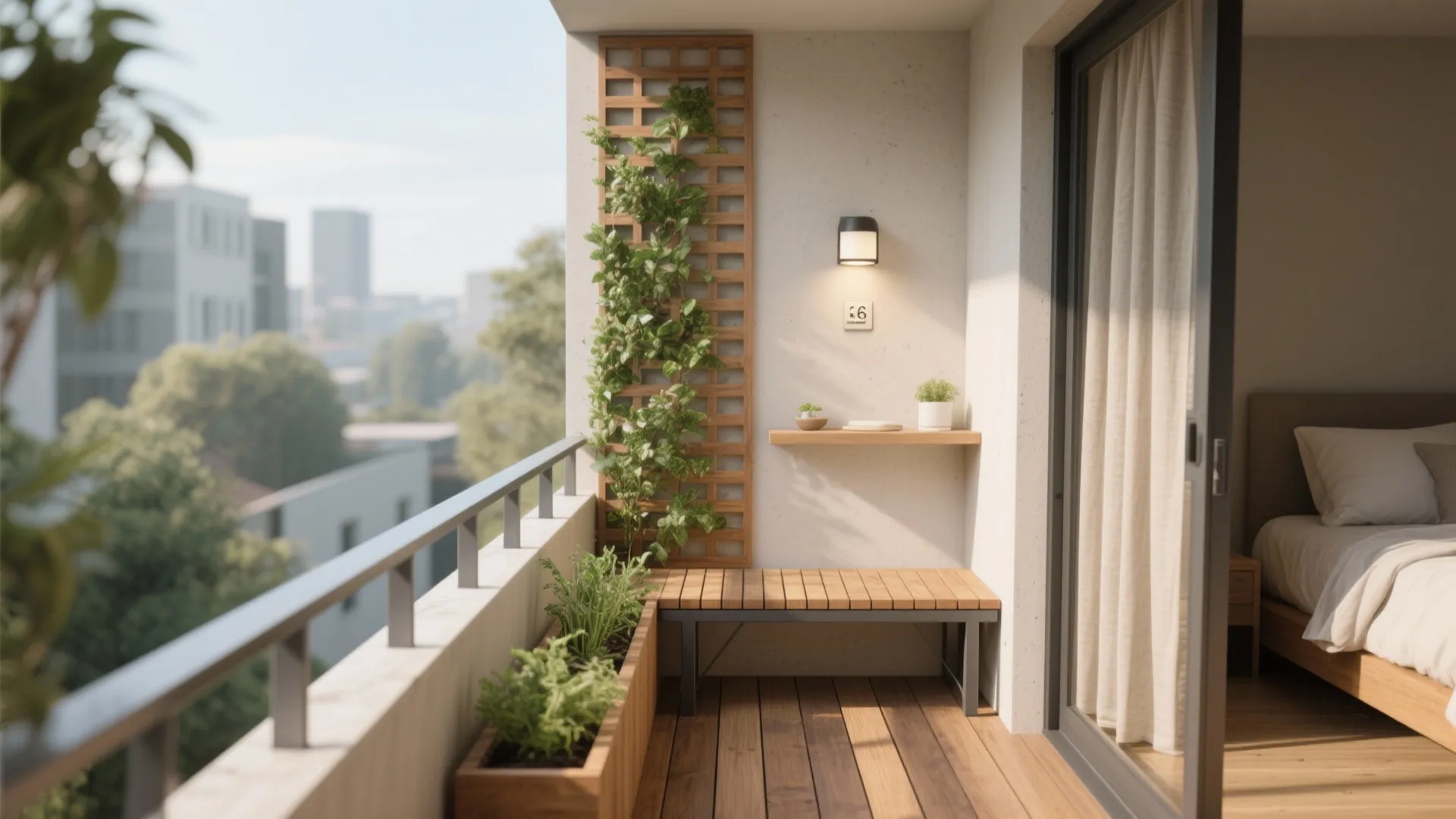Minimal Wellness Nook on a Compact Balcony