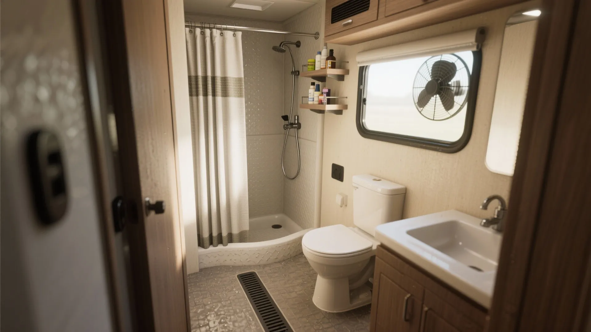 1. Wet Bath with Smart Drainage