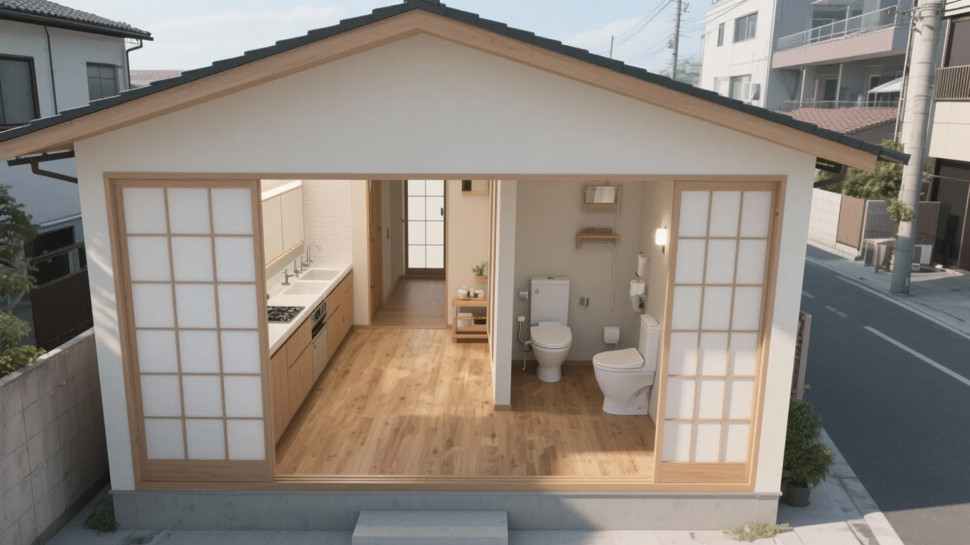 水回りの集約で配管距離を短縮し、価格とメンテを同時に抑える