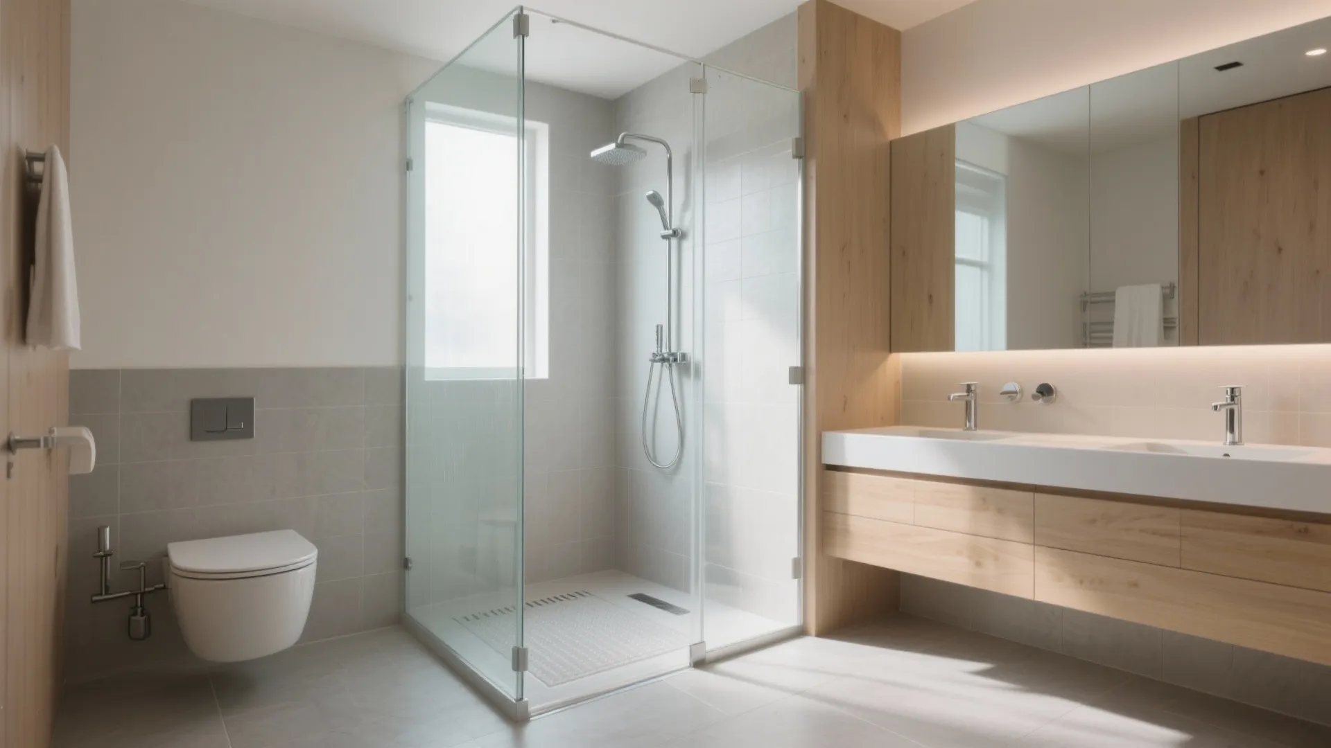 Wet-Dry Bathroom Separation That Feels Bigger