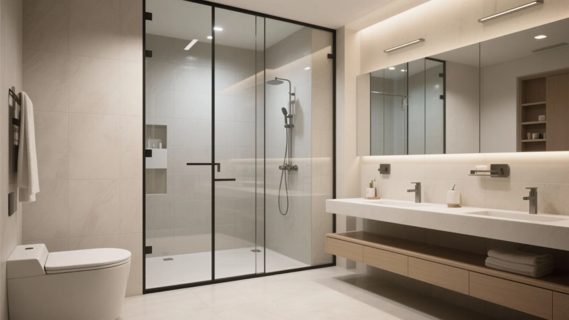 5. Bathroom zoning and wet-dry separation