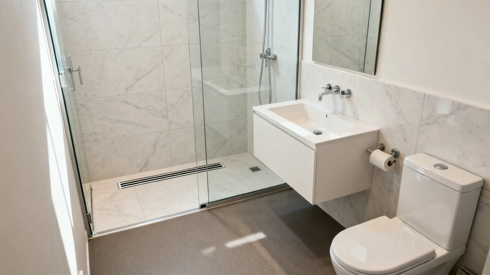 Wet zone vs. dry zone in the bathroom