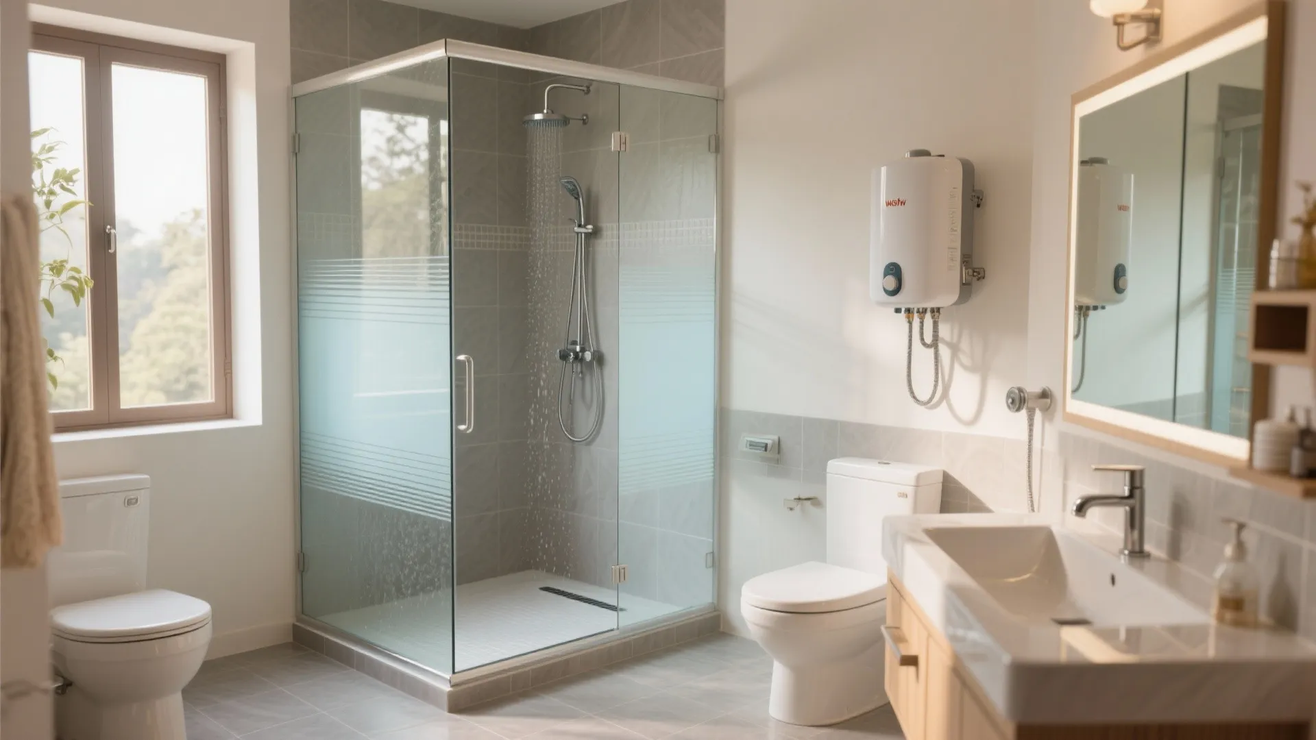 Wet–dry separation with slim glass