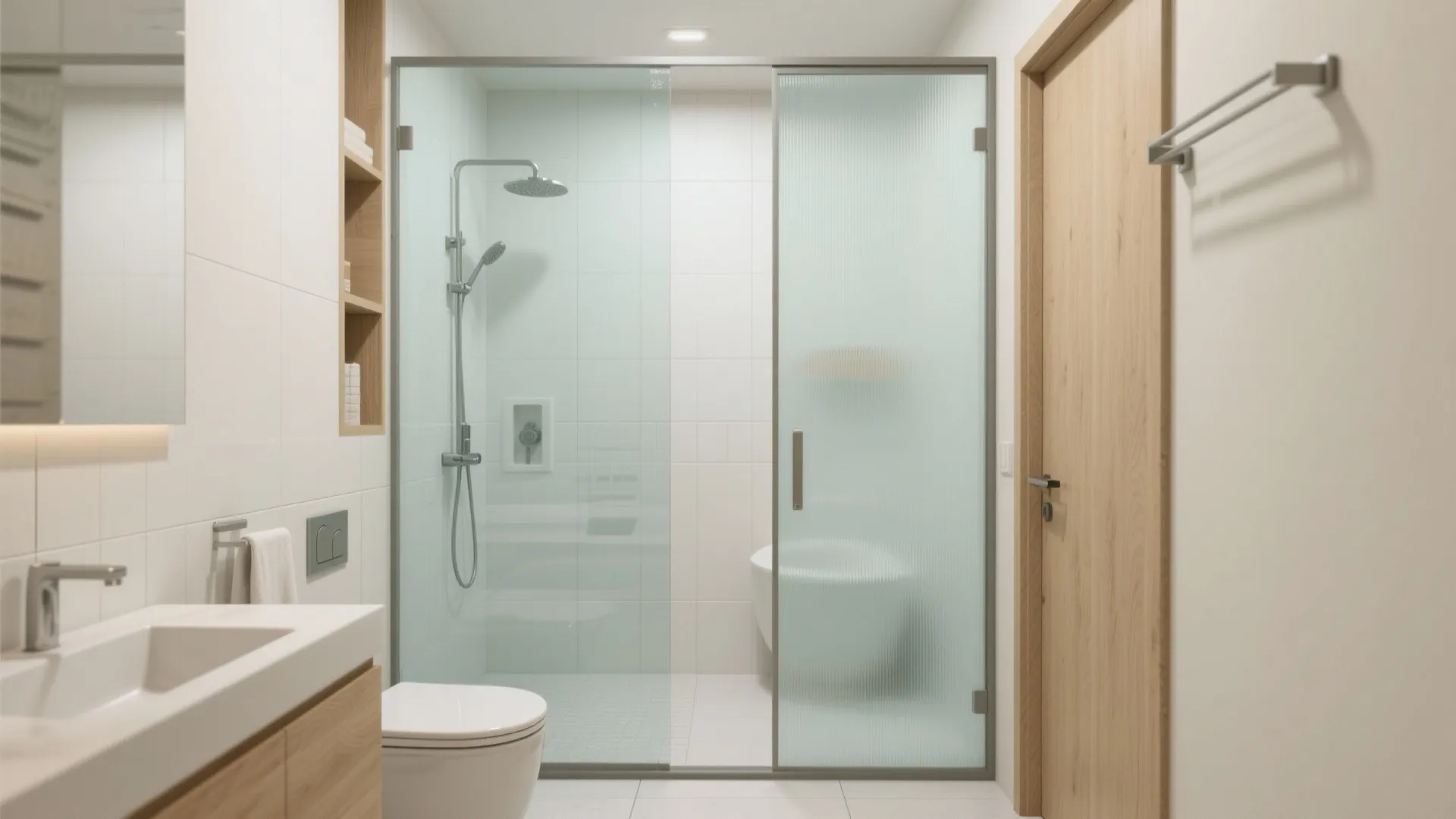 1. Wet–Dry Split with a Pocket Door