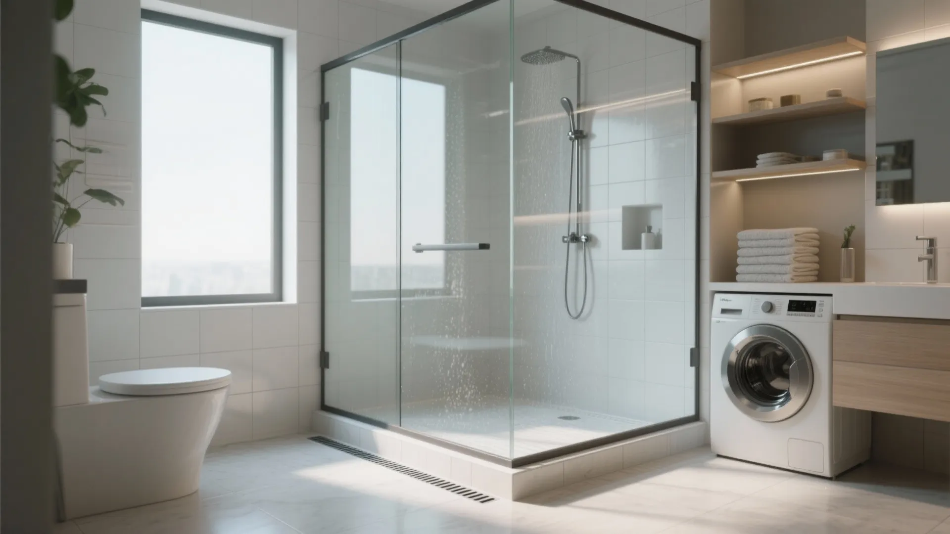 3. Wet-dry separation with clever drainage