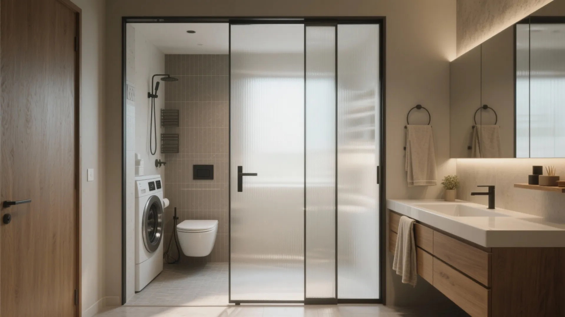 Wet-Dry Separation with Sliding Door