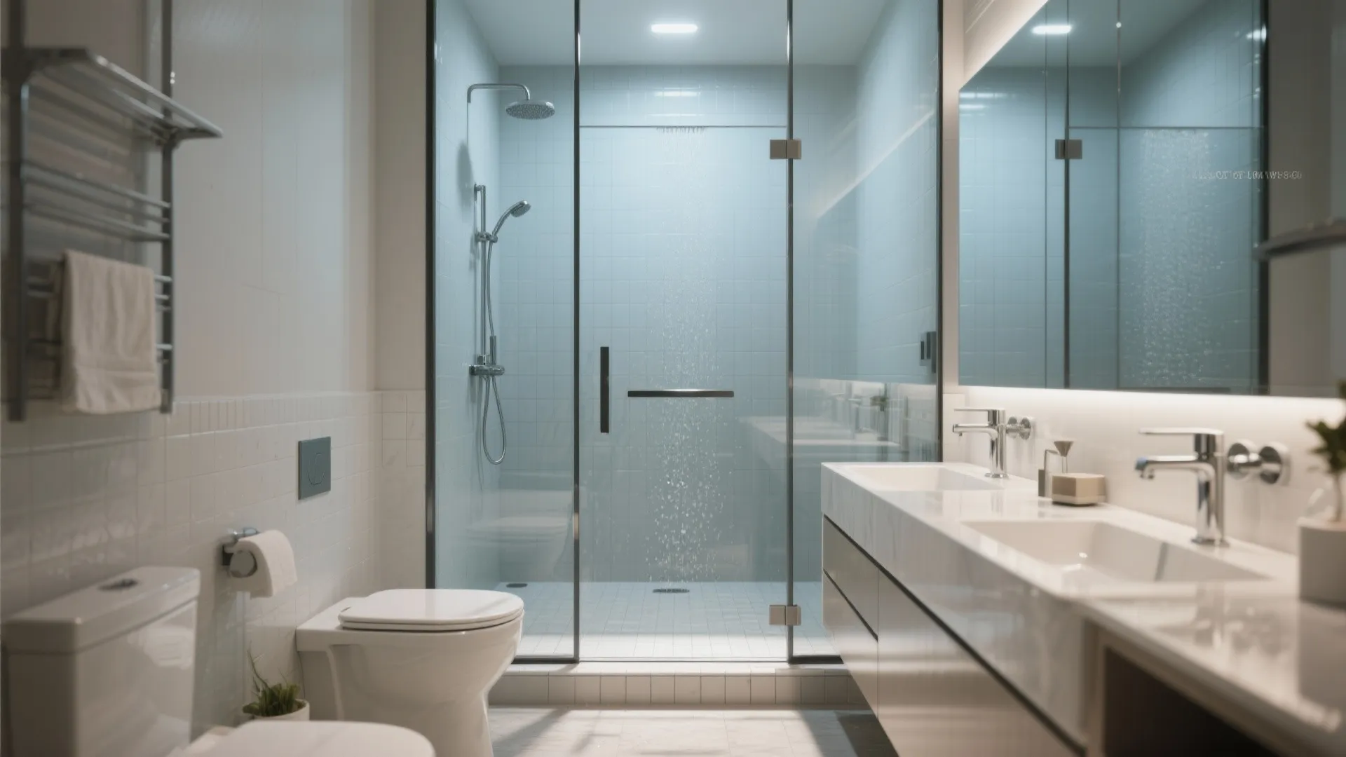 3. Wet-Dry Zoning with Glass and Tile