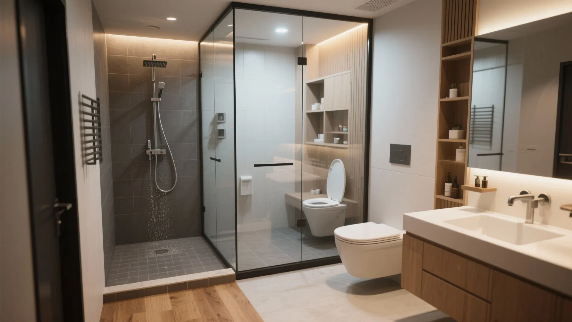 3. Wet-dry separation with clever zoning