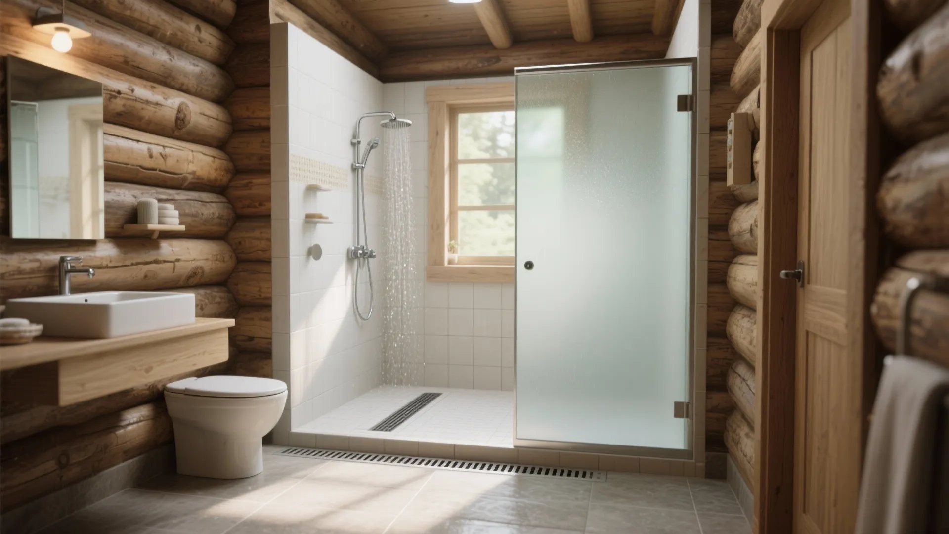 2. Compact wet-room layout