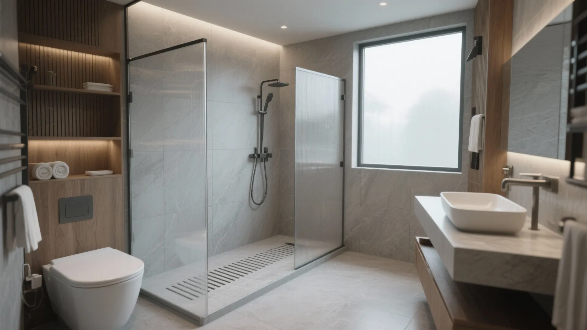 4. Wet-room concept for small bathrooms