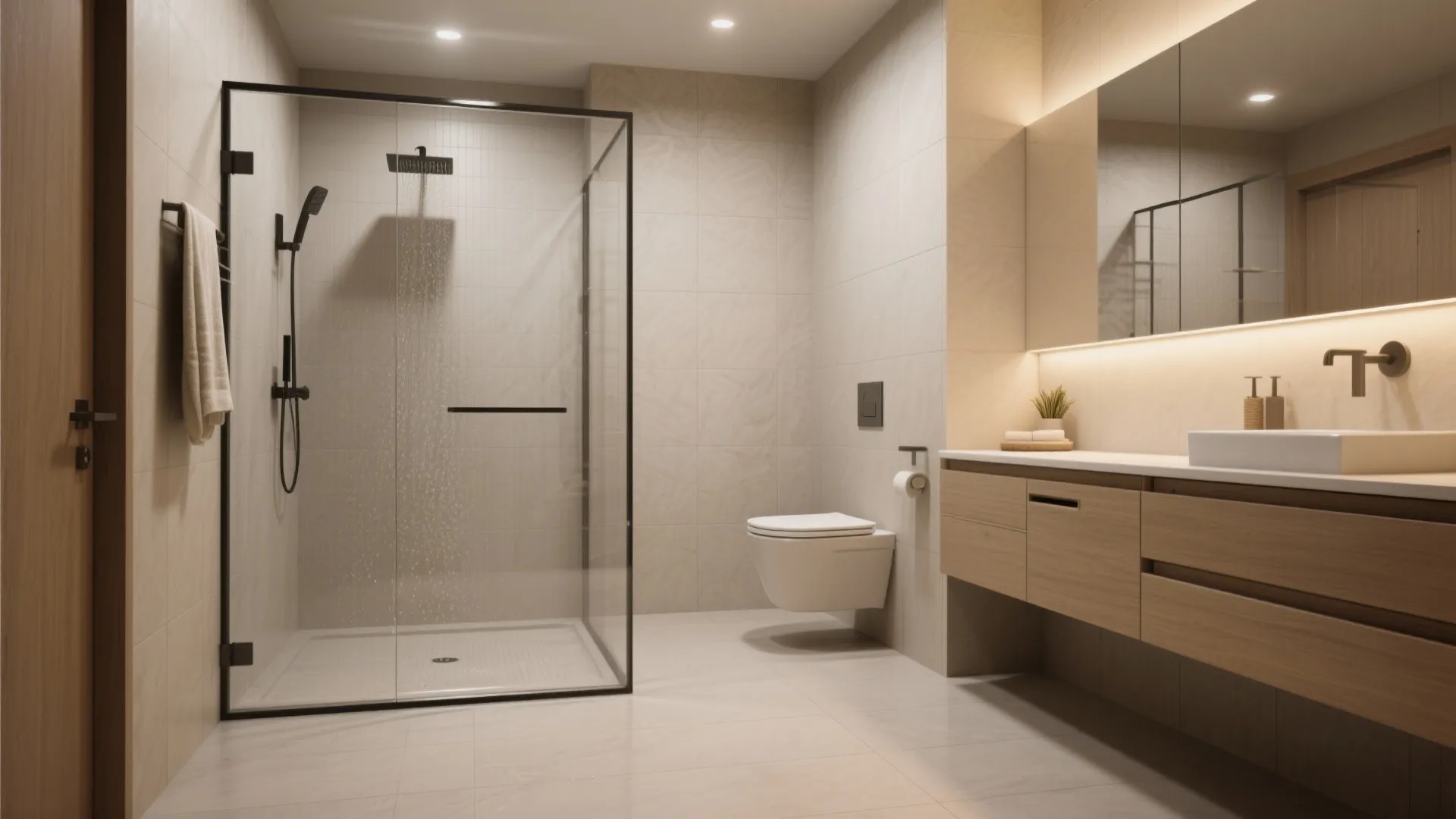 2. Wet-room inspired bathroom