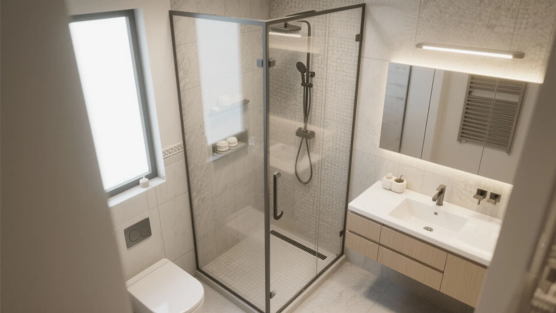 3. Wet-room thinking for compact bathrooms