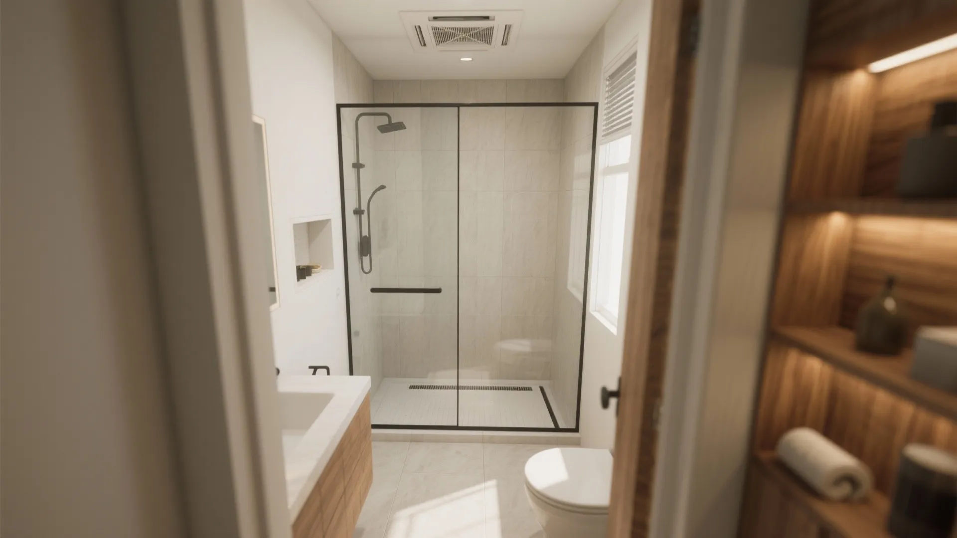 Wet Room Showers with Frameless Glass