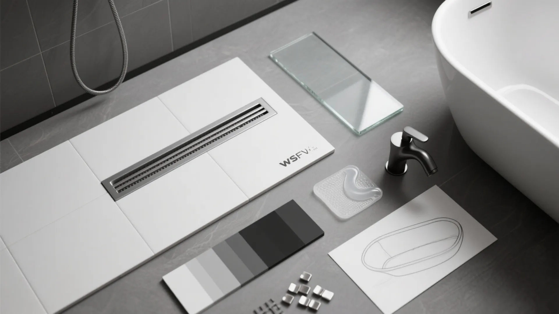 Full Wet Room Look With a Freestanding Tub Inside Glass