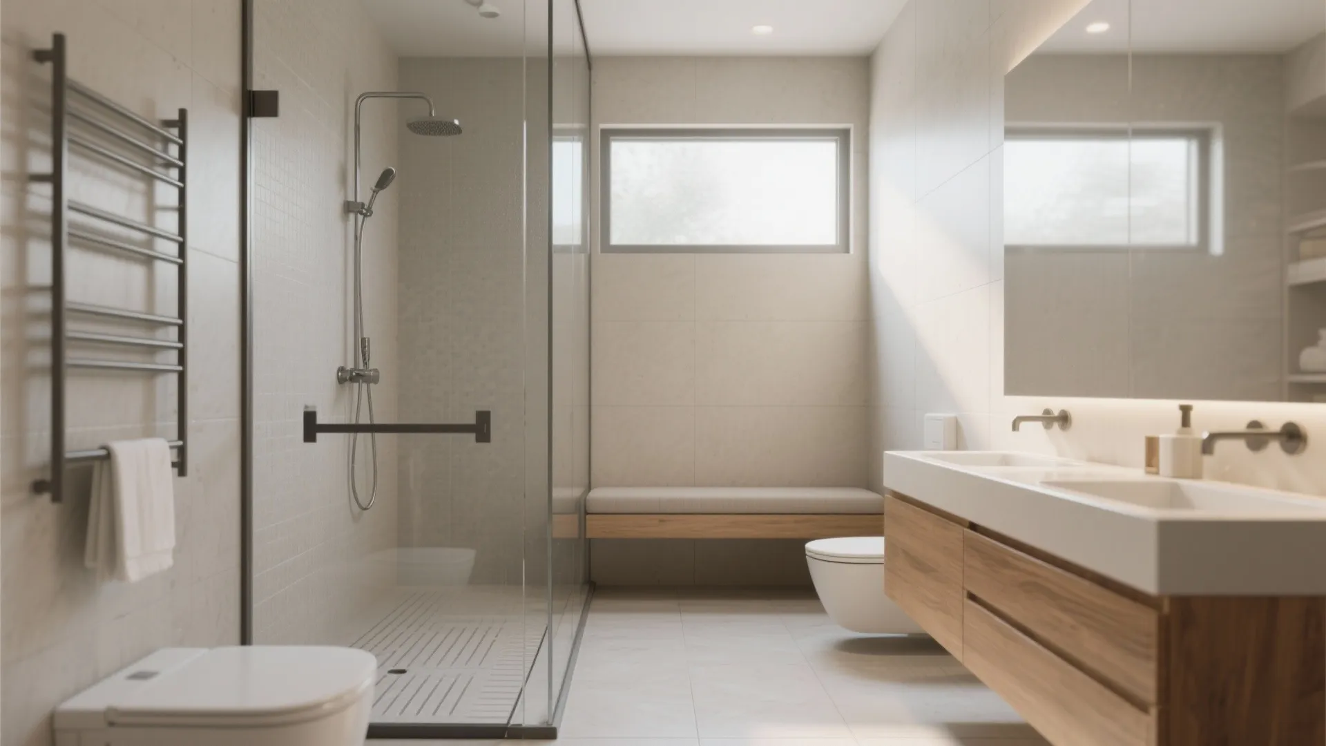 1. Wet room style — open and airy