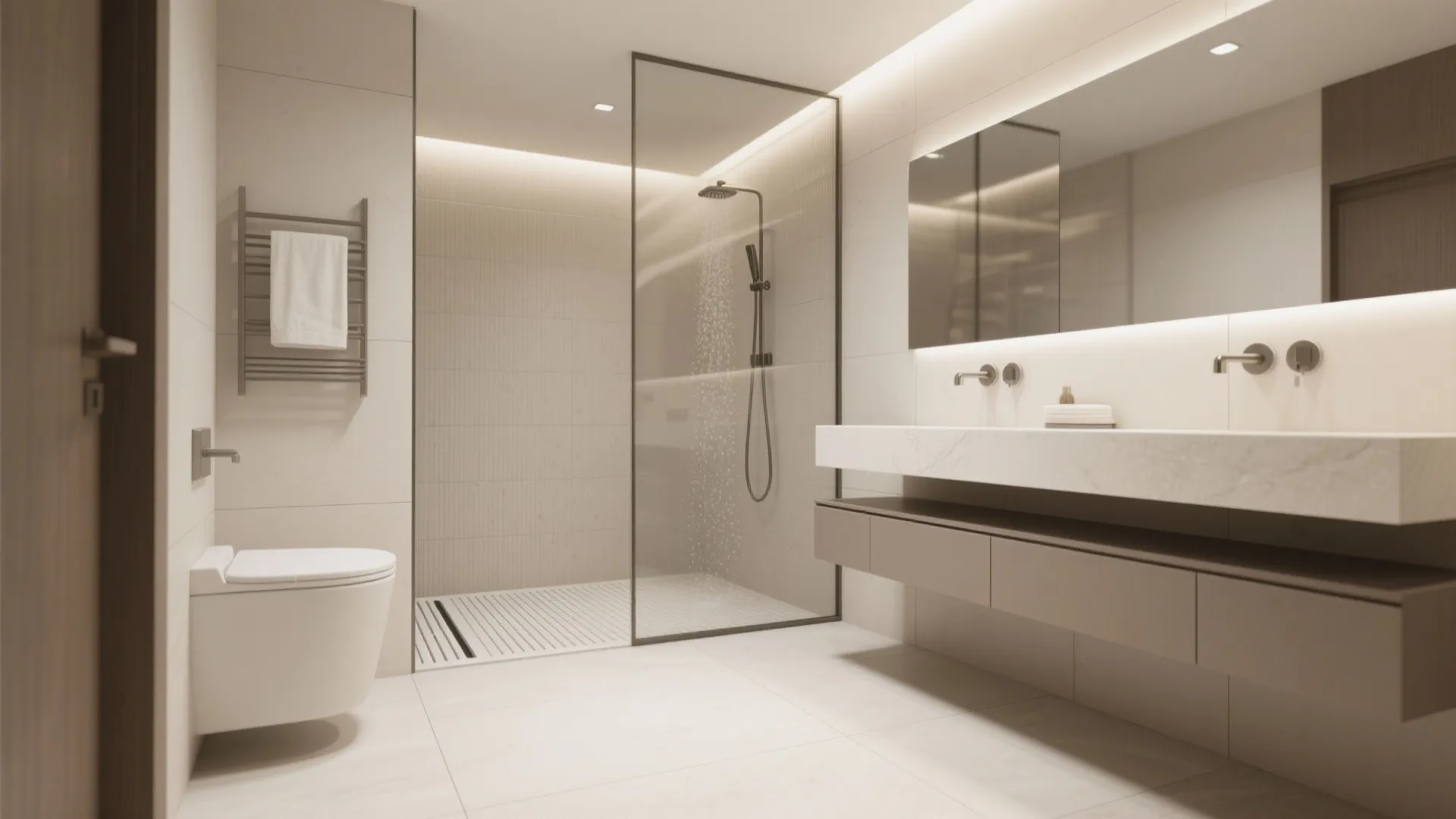 Wet room planning that doubles usable floor area