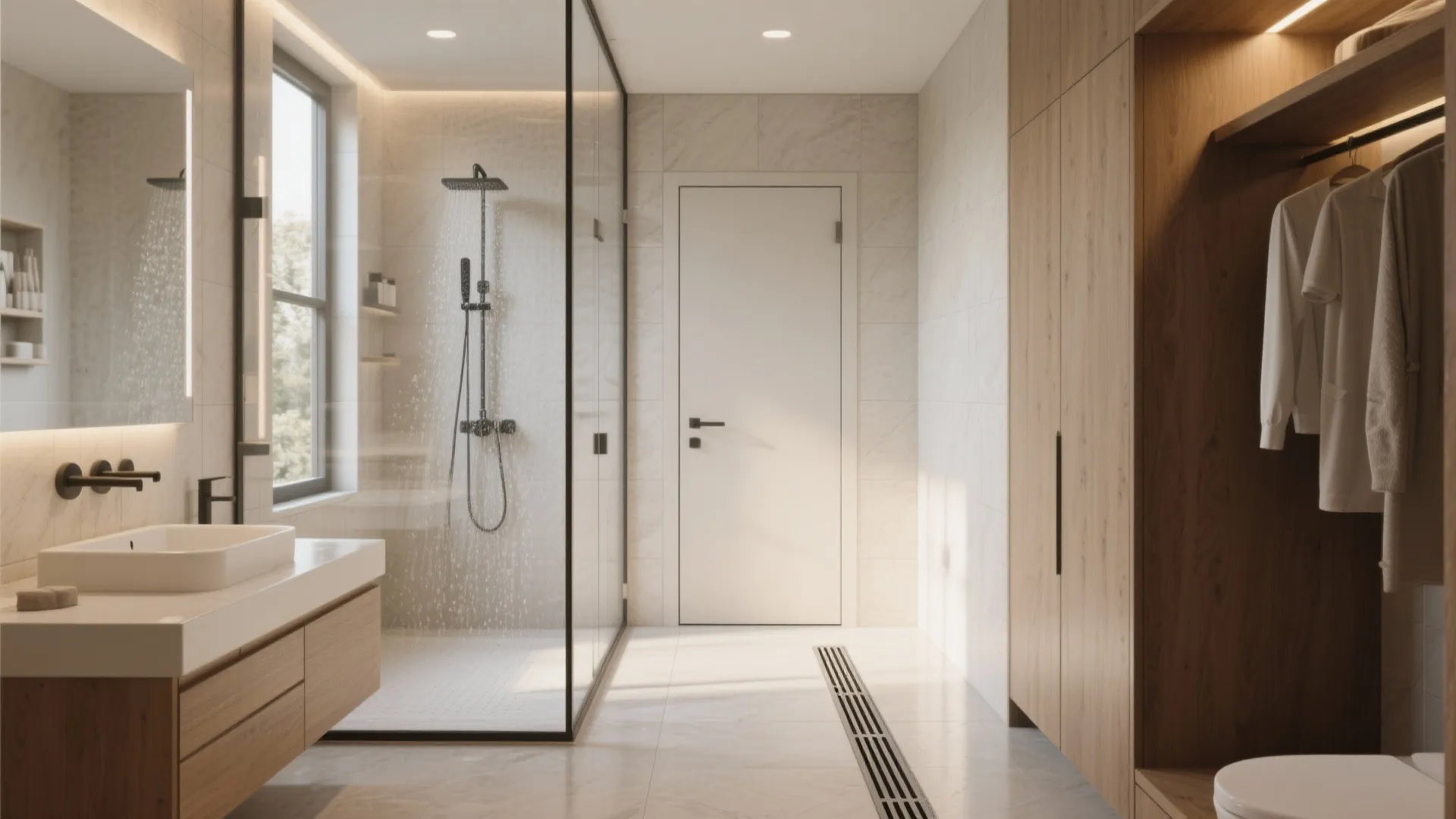 4. Wet-room thinking: shower + closet separation tricks