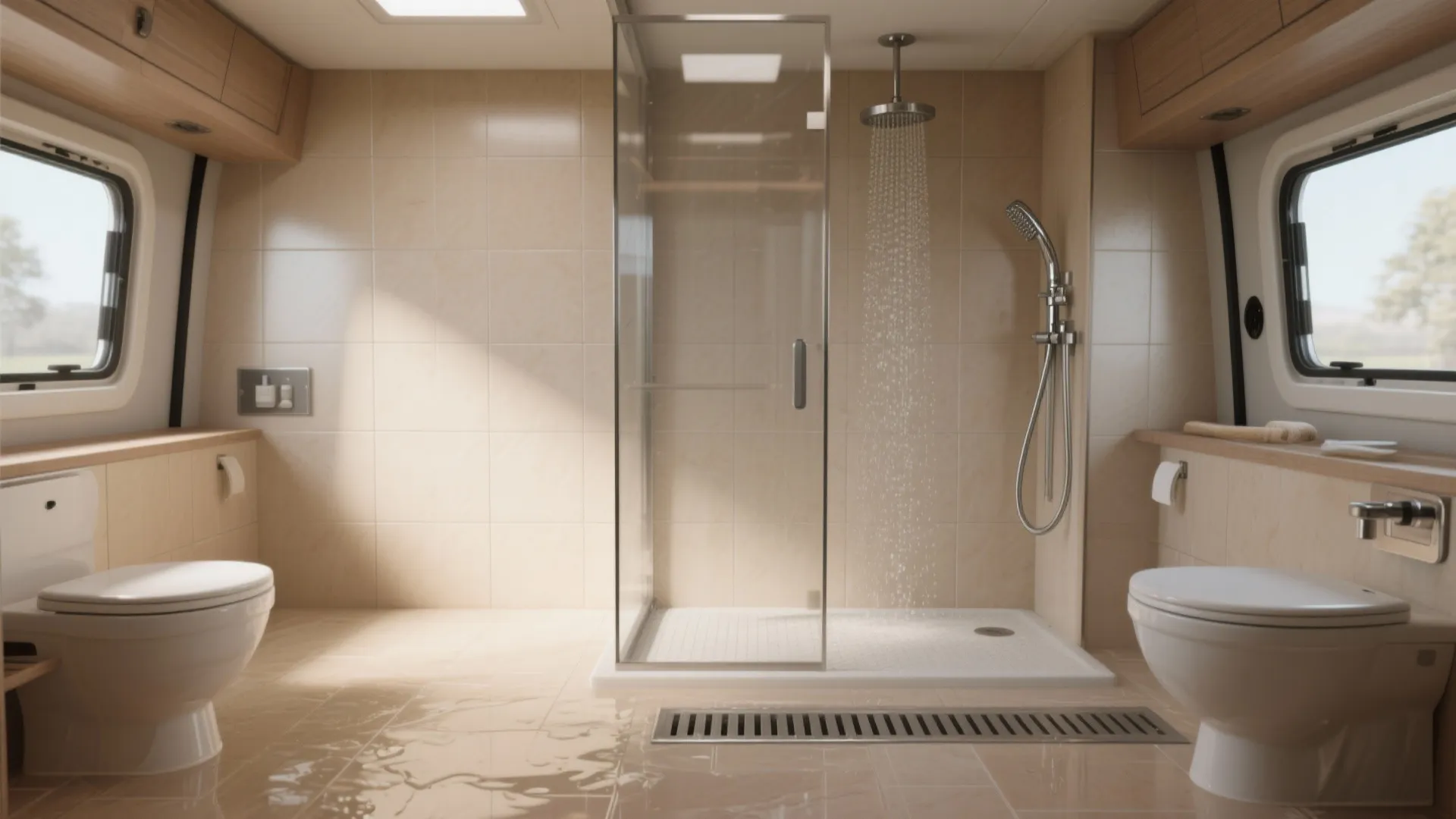 2. Choose a wet-room shower or curbless pan