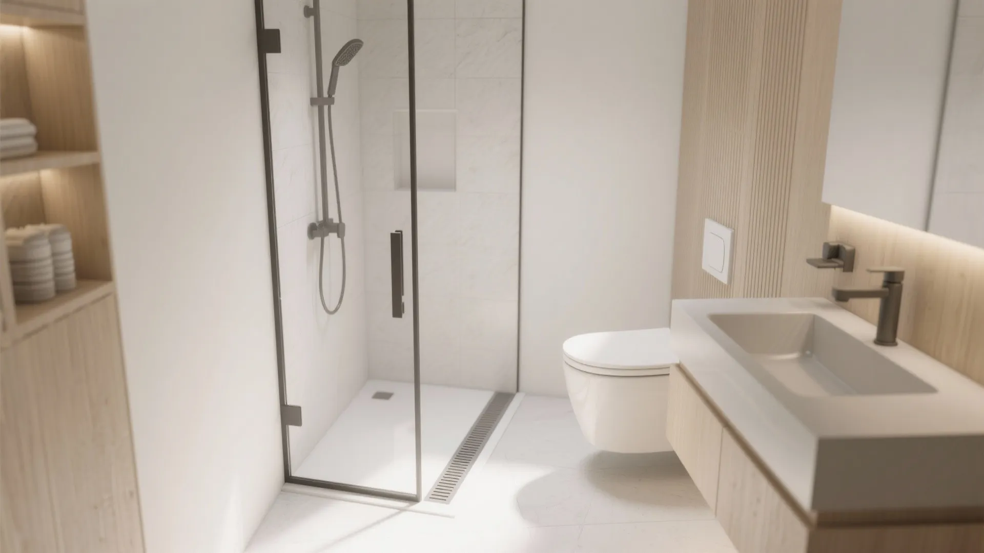 Wet-Room Simplicity for the Smallest Footprints