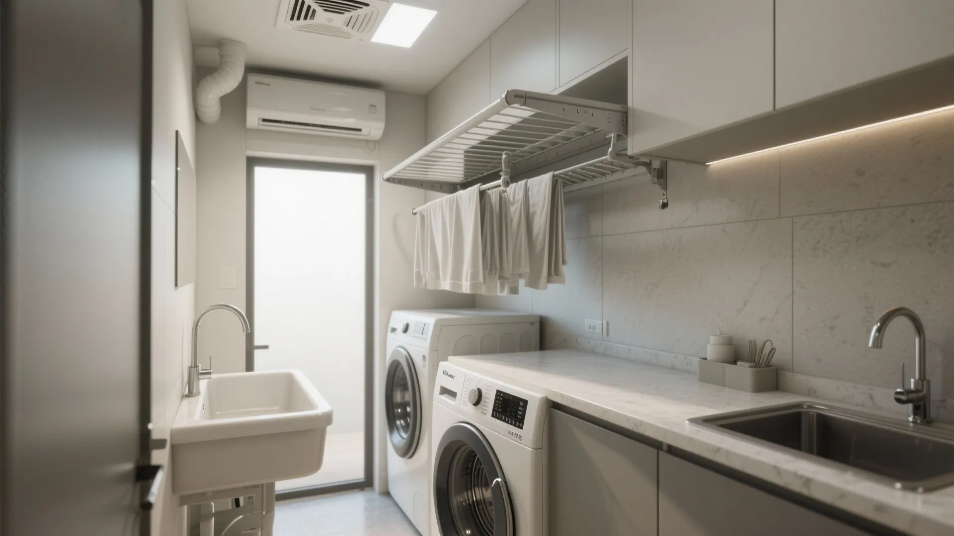 4. Wet-sink hub with drying solutions