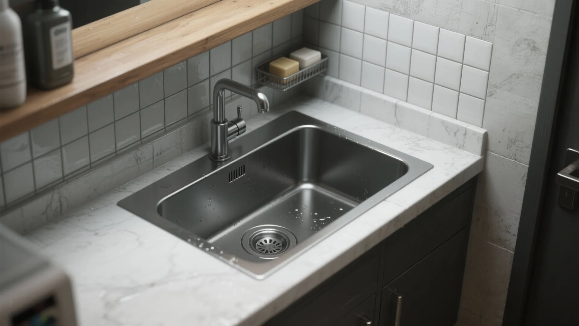 3. Wet-zone sink and utility niche