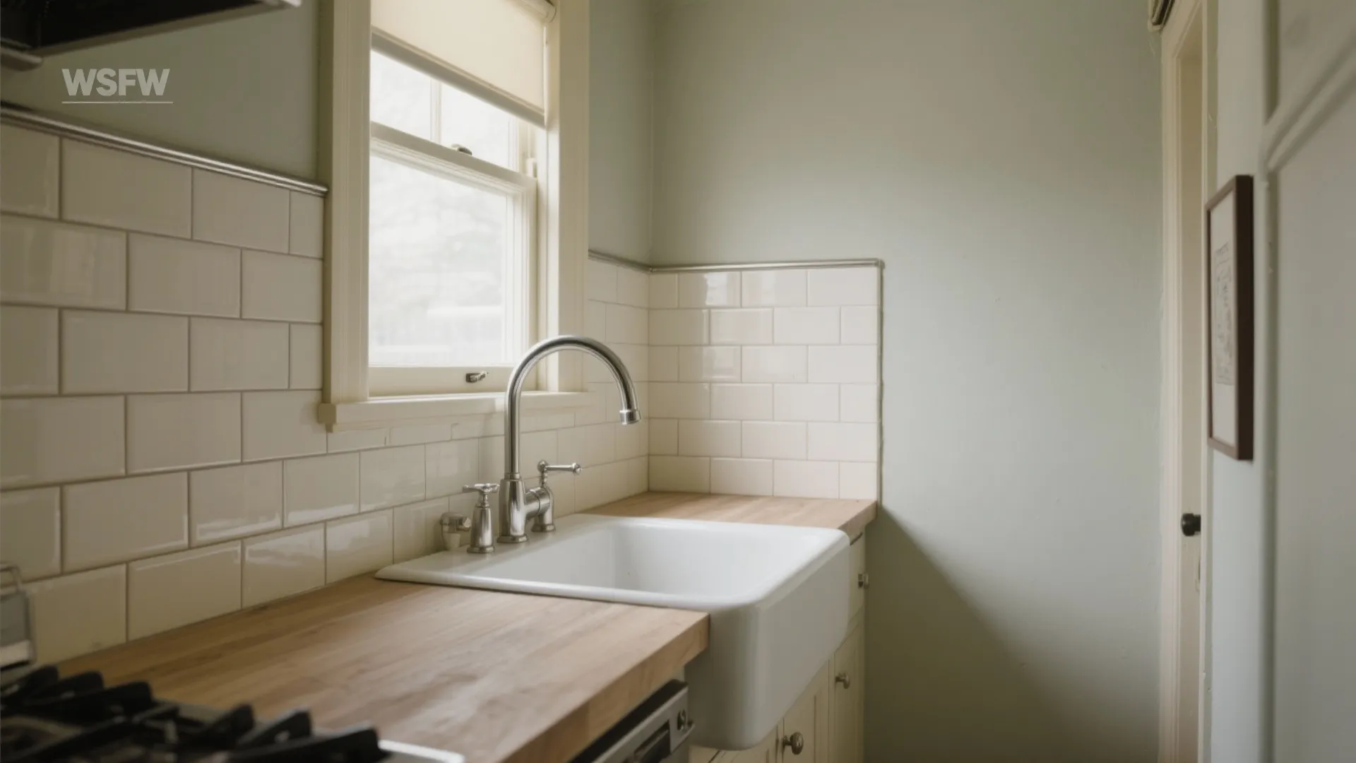 Floor-to-ceiling tiles in wet zones