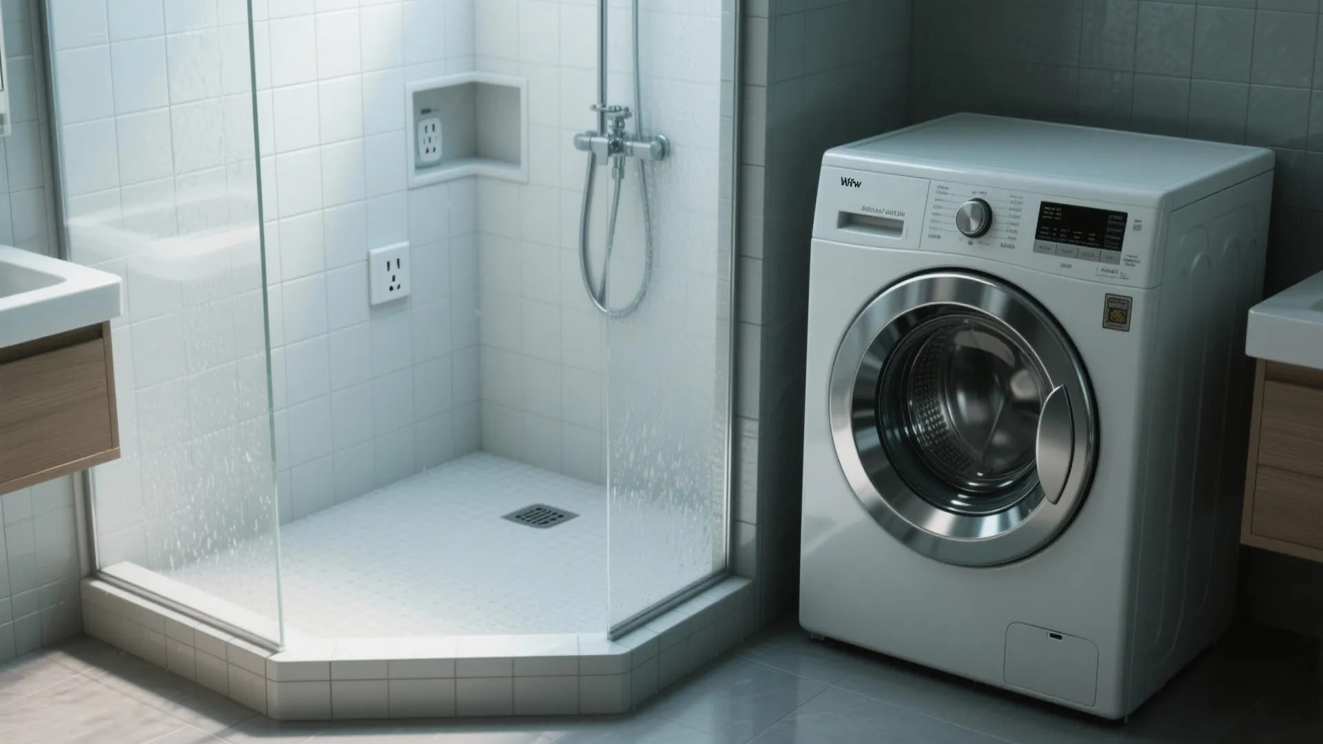 2. Wet-Zone Strategy: Put the Washer Near the Shower