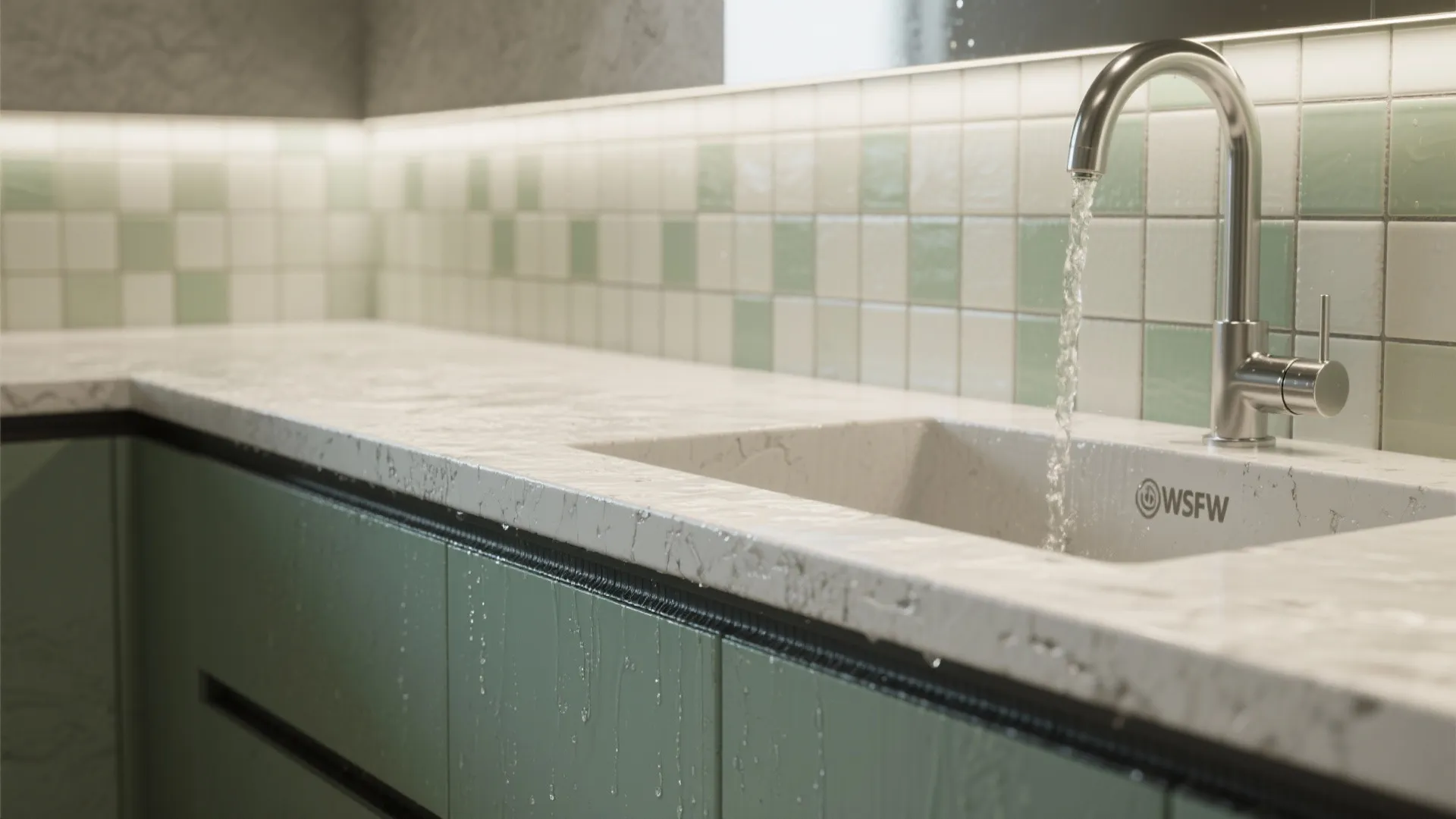 4. Waterproof wet zone with splash-proof materials