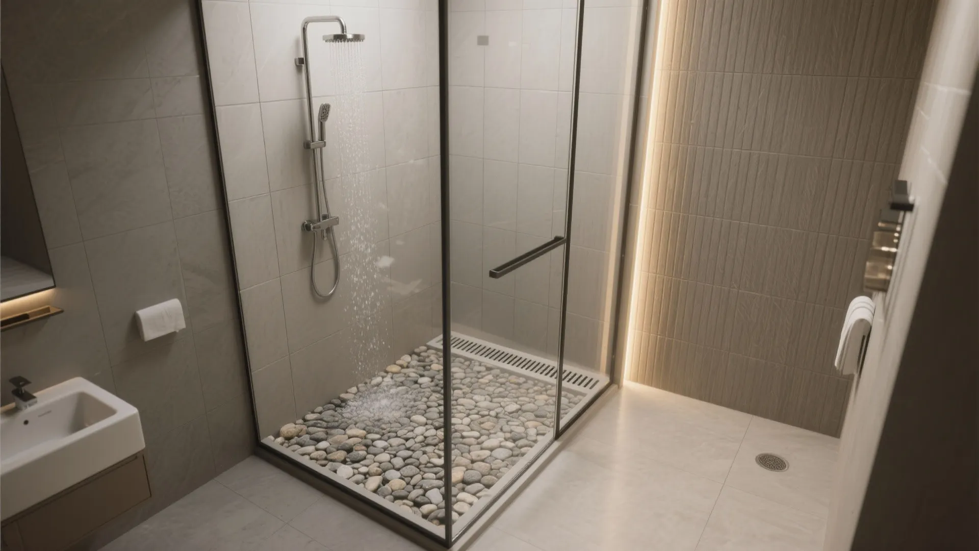 1. Wet-zoning with glass and texture