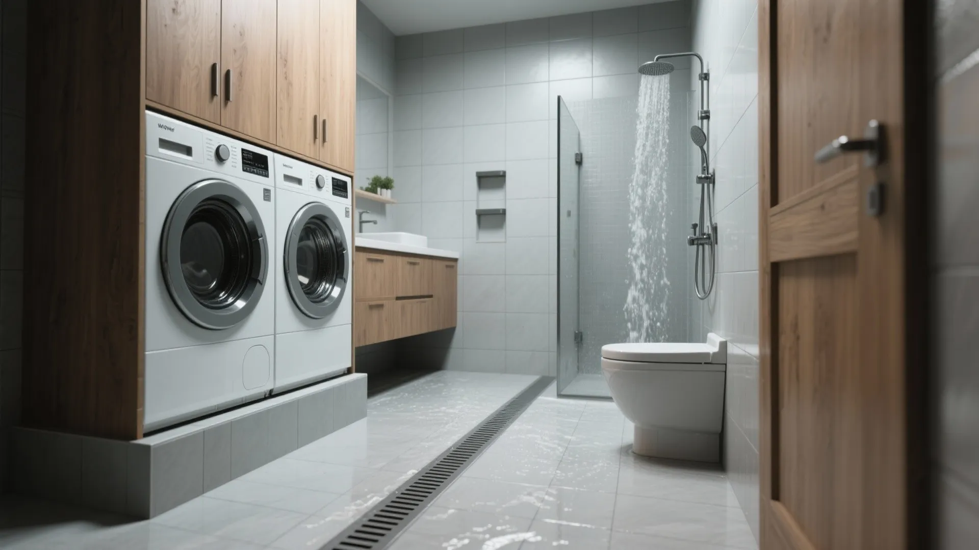 4. Wet-Room Combo: Durable Finishes and Smart Drainage