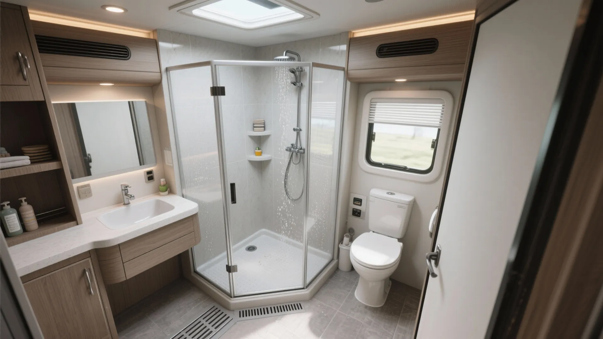 3. Wet room + compact second bathroom