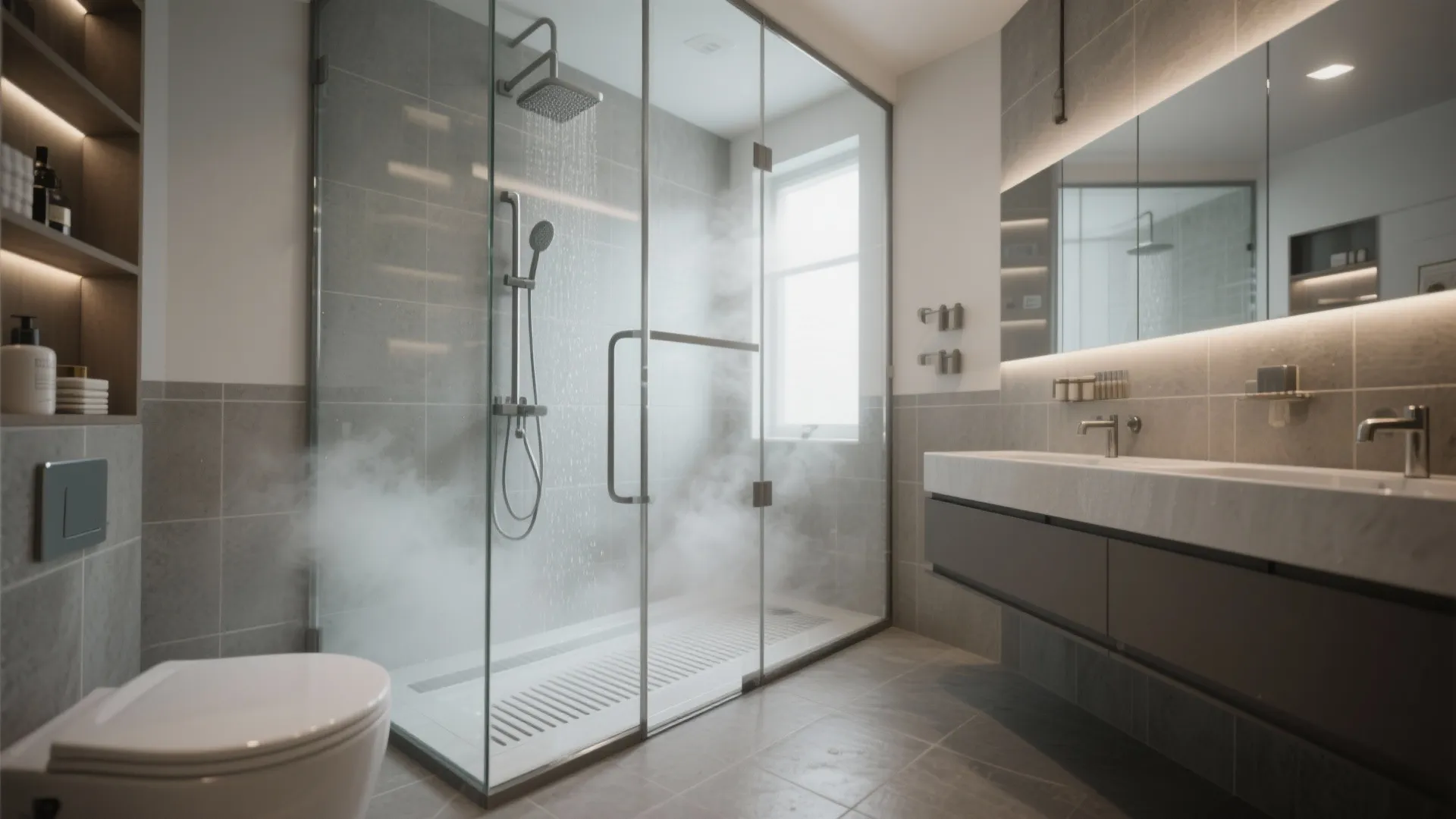 4. Rethink the Shower: Wet Rooms and Glass Partitions