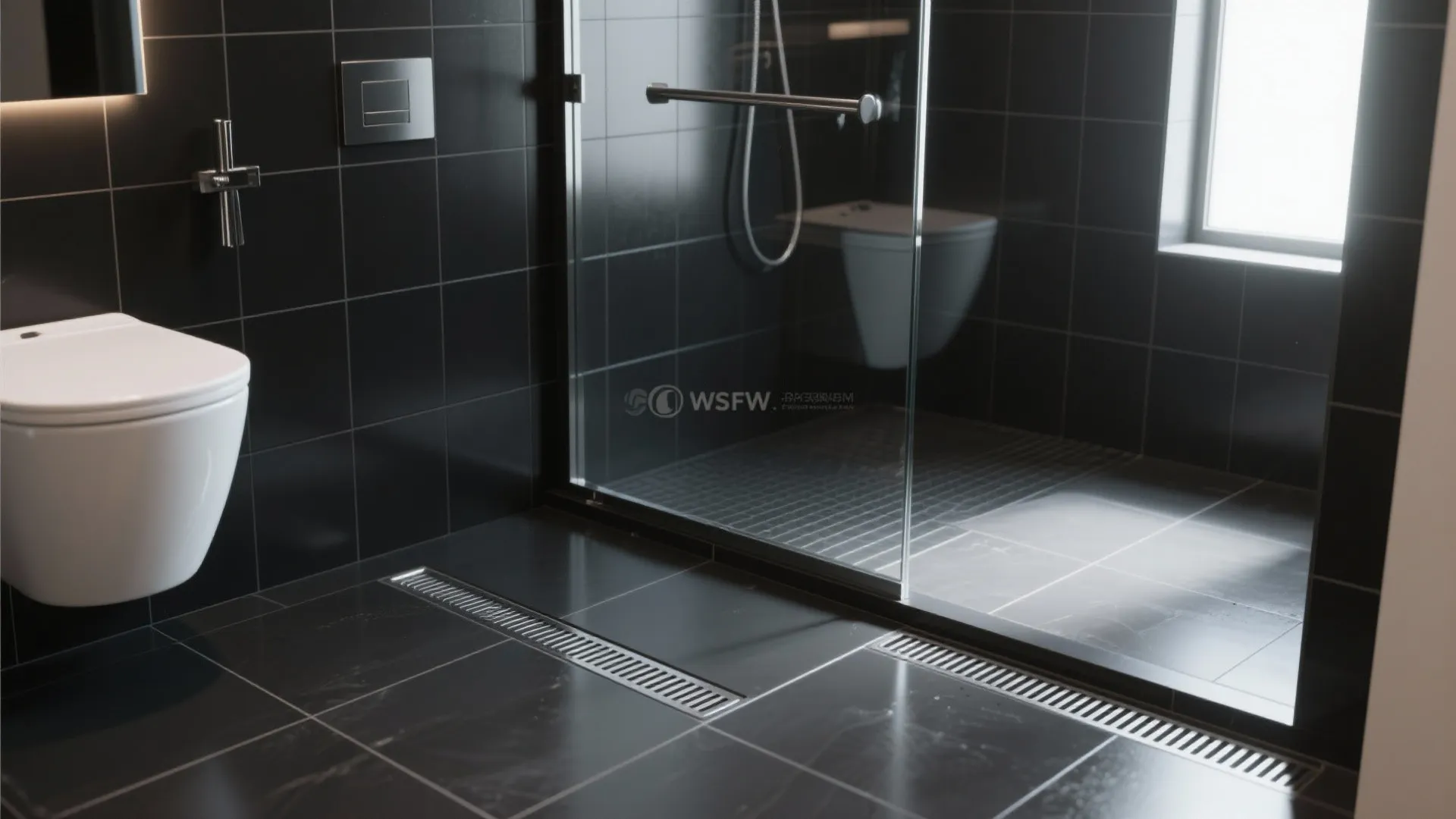 Seamless Wet Room with Glass to Stay Open