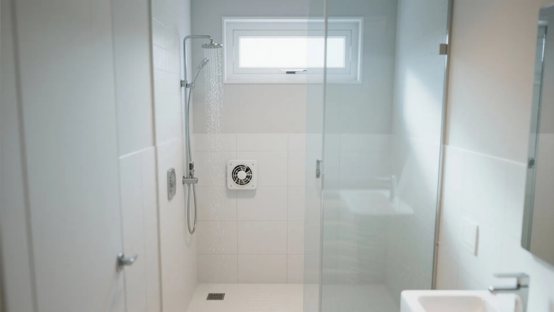 Micro Wet-Room: IP-Rated Fan + Trickle Vent Transom