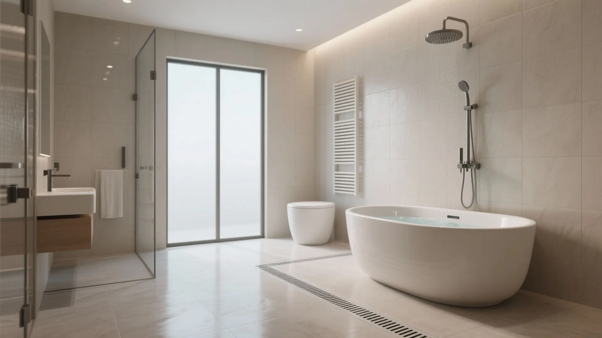 5. Wet room conversion with freestanding mini-jacuzzi