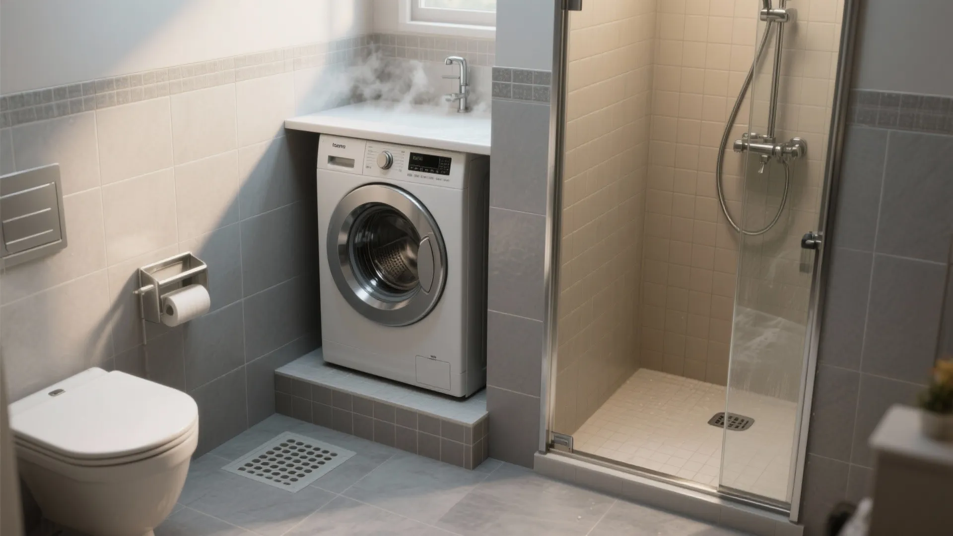 Make a wet-room laundry nook