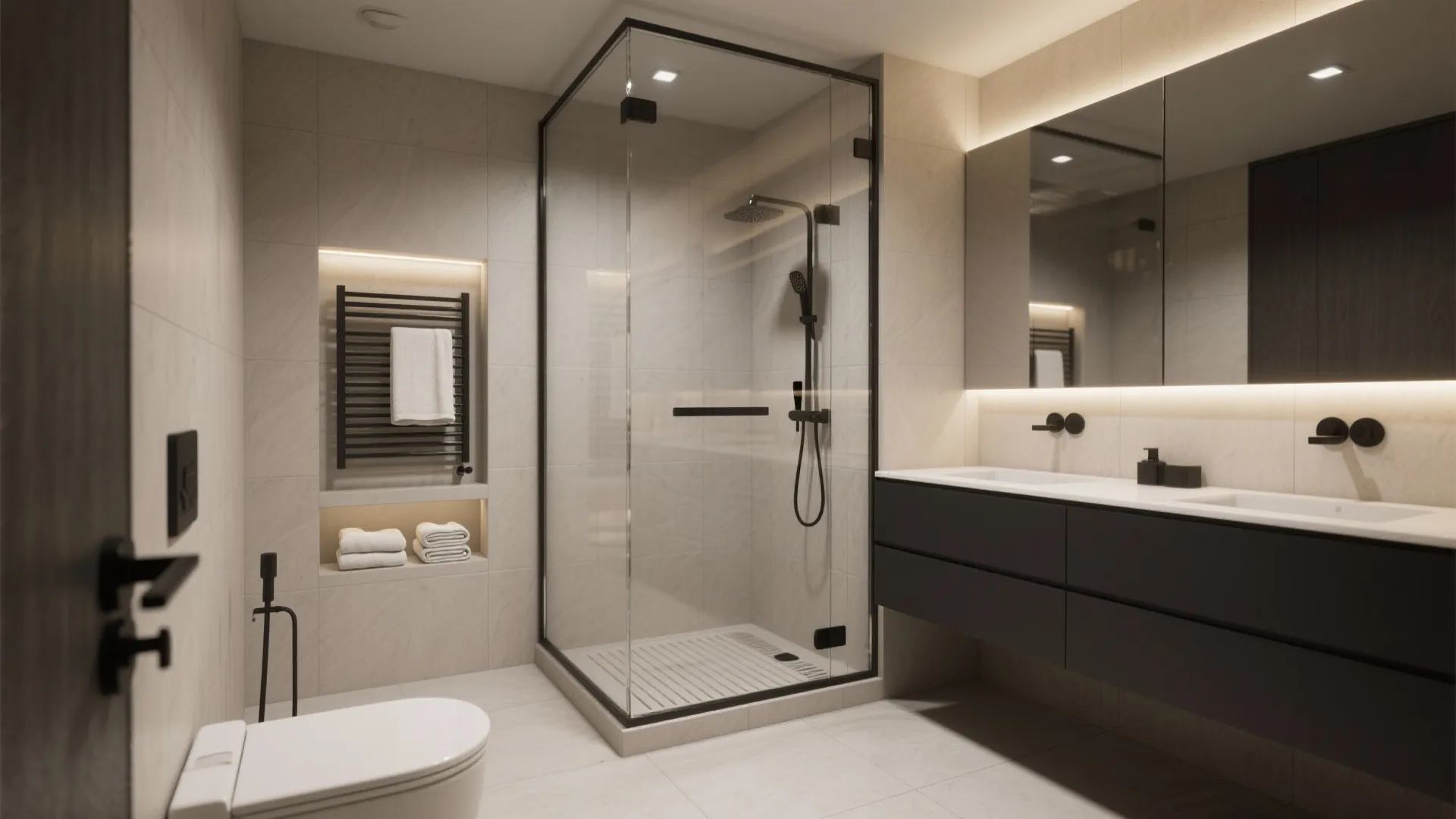 3. Wet Room Bathroom with Linear Drain