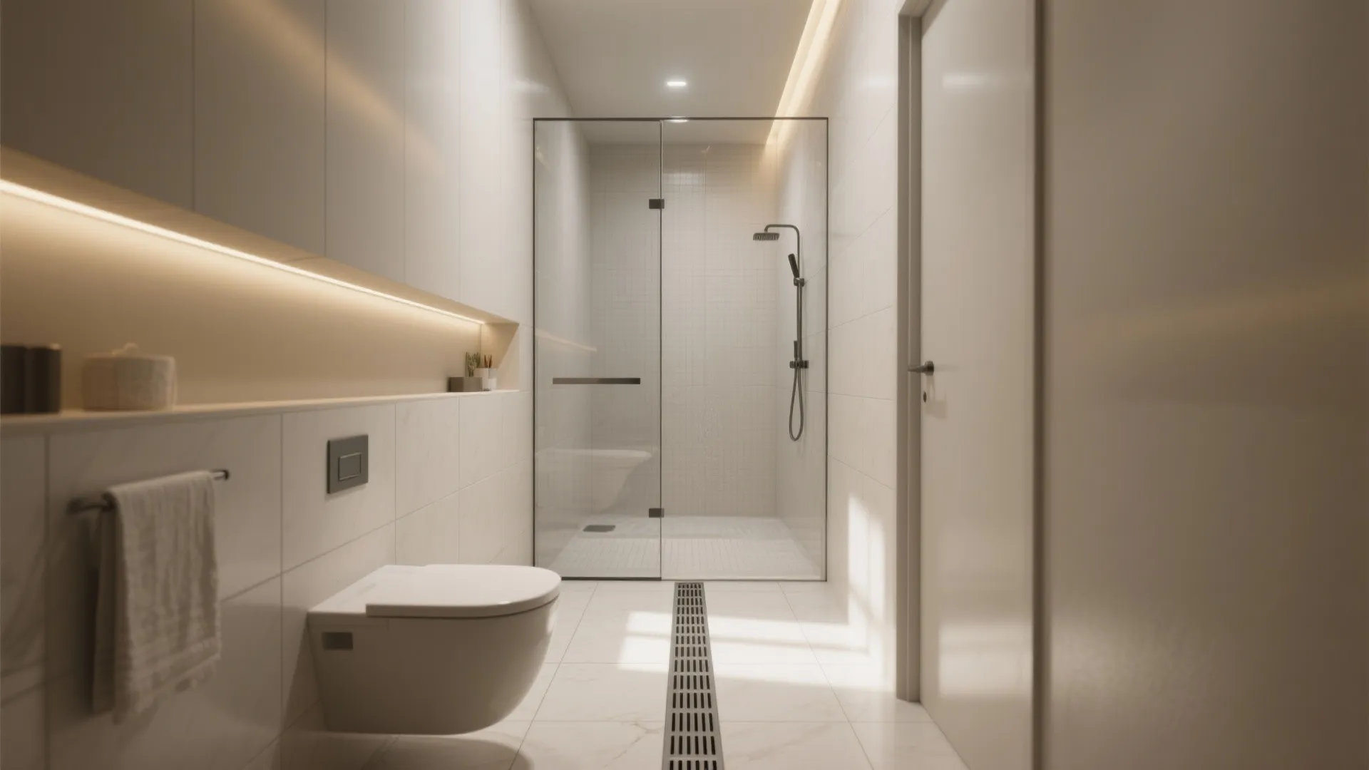 1. Walk-in wet room on one side