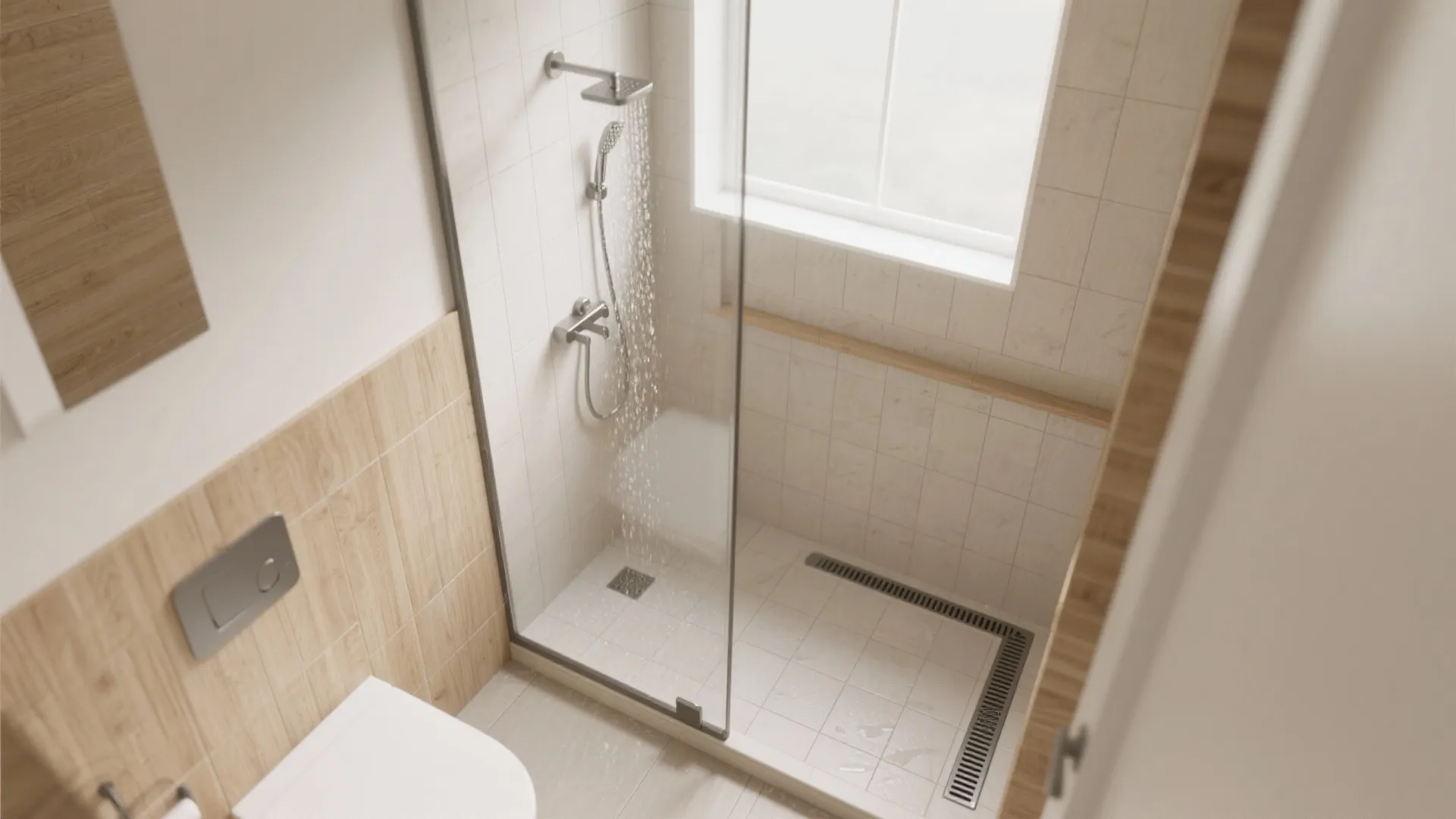 1. Wet room-style shower: embrace openness