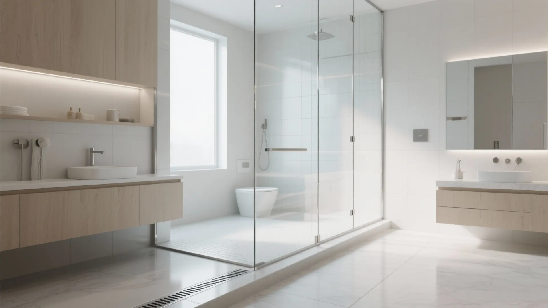 Walk‑In Wet Room with Glass Partition