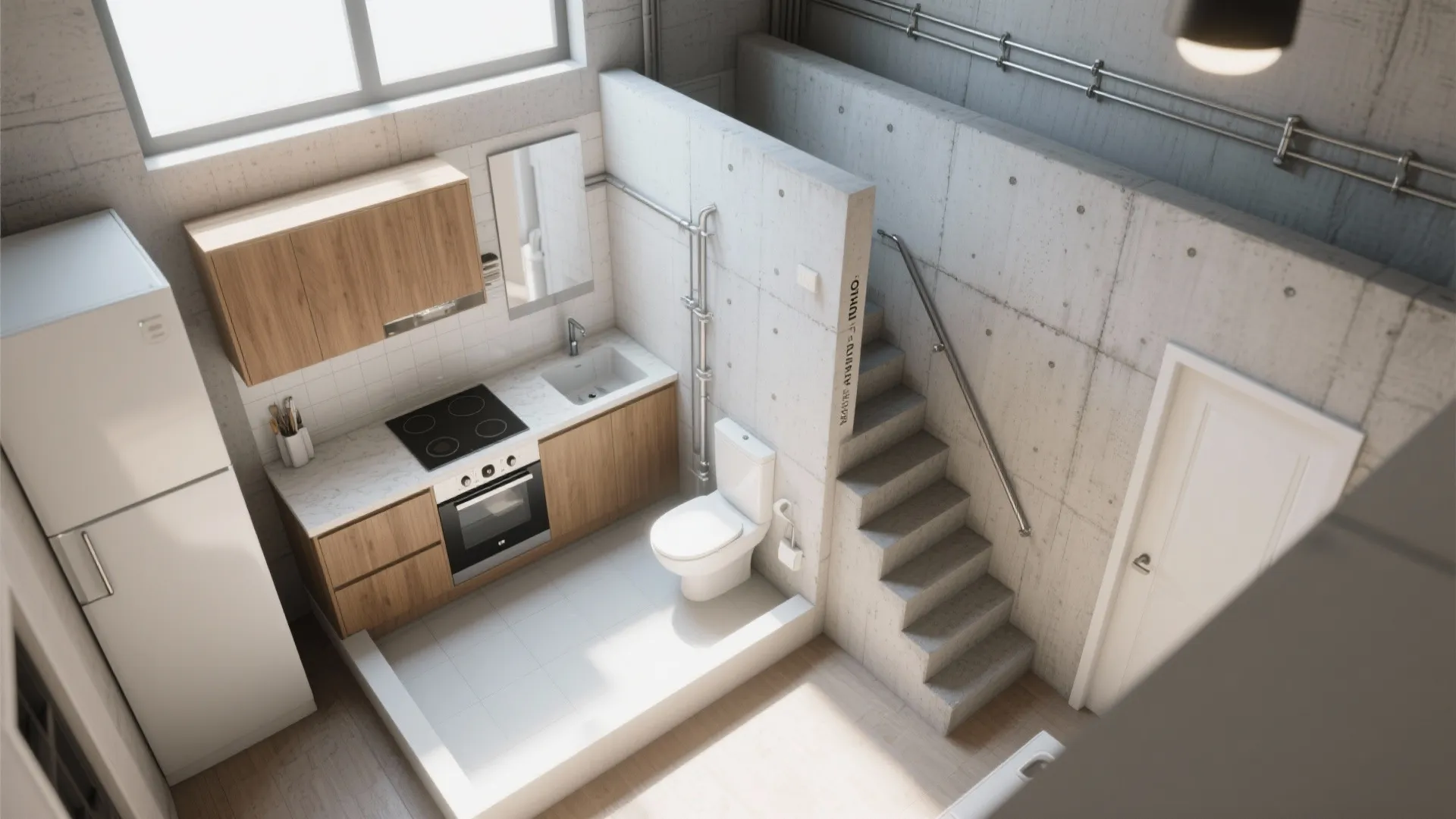 3) Stack wet zones on shared precast walls