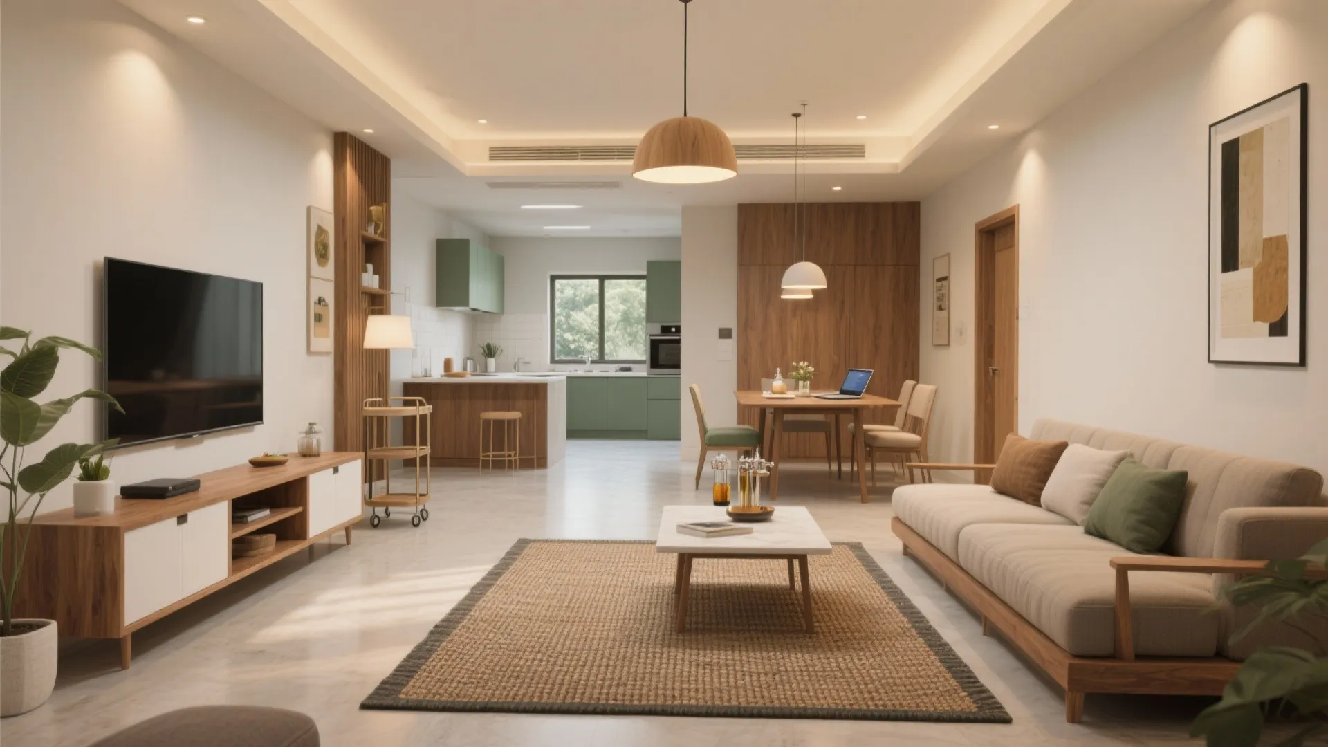 3) Open Living-Dining That Works Hard