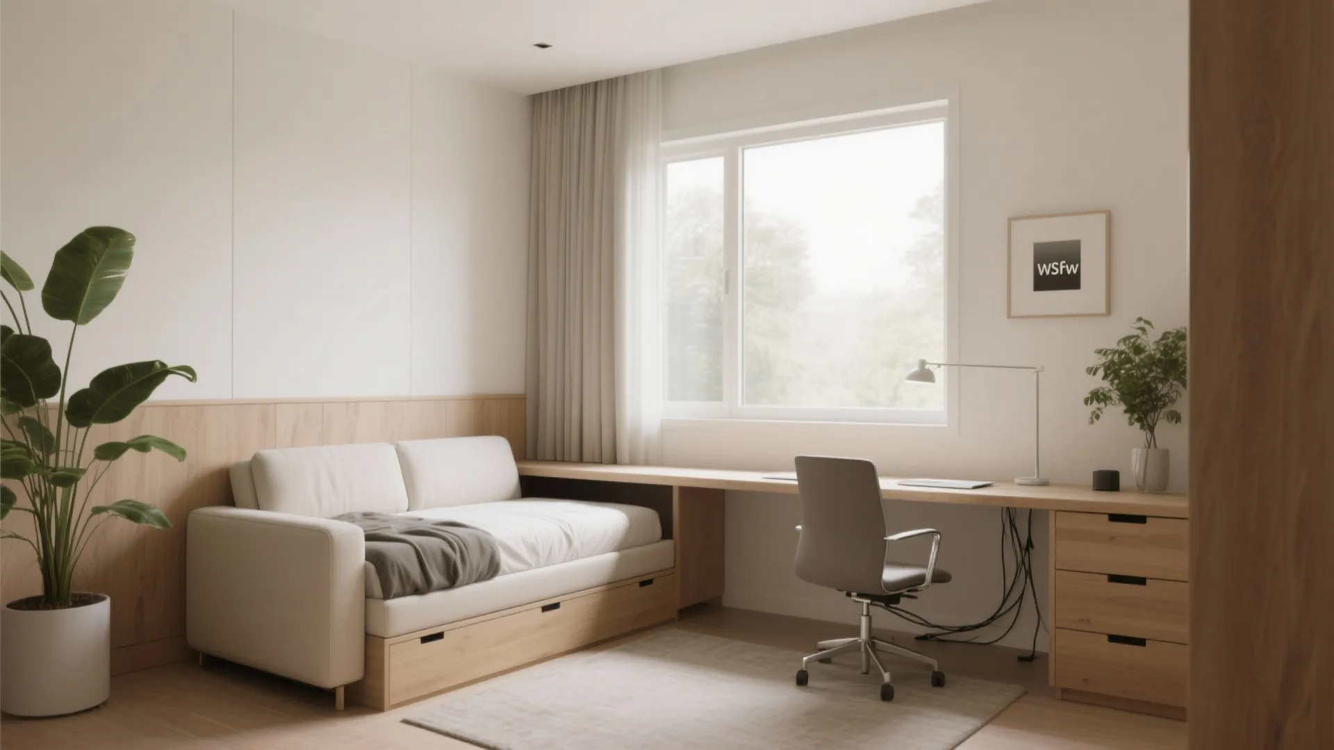 Work-From-Home Nook Without Losing the Guest Room