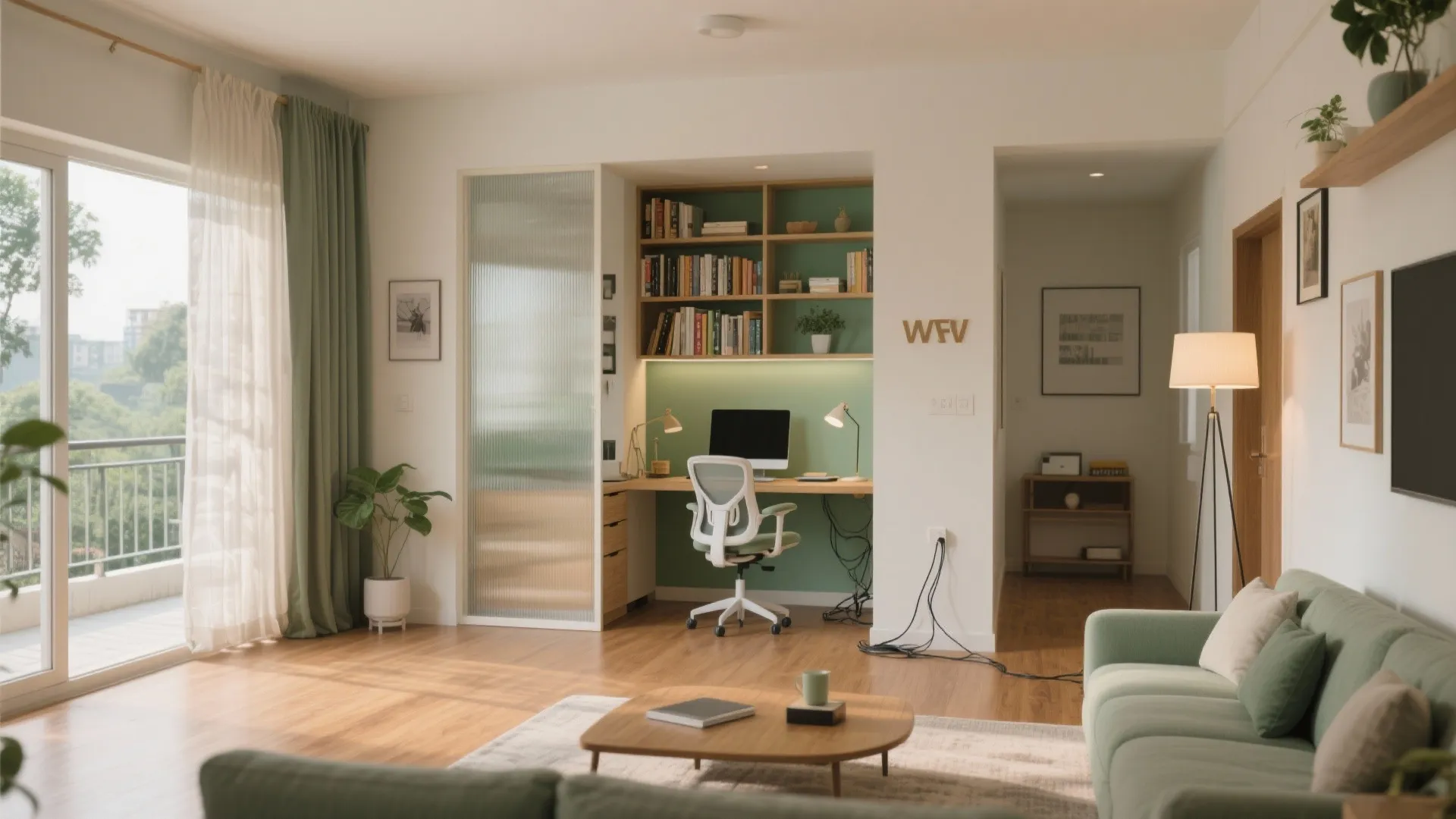 2) Zoning a 2 BHK for Work-From-Home Without Adding Square Feet